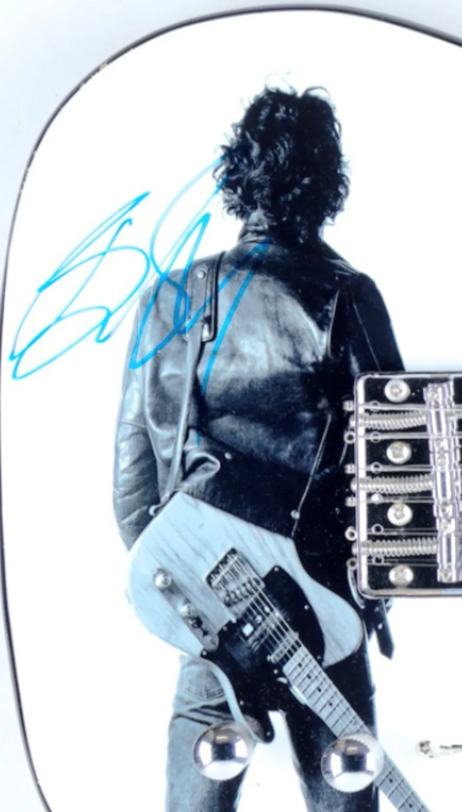 Bruce Springsteen Authentic Autograph Greatest Hits Photo Graphics Guitar, image 3