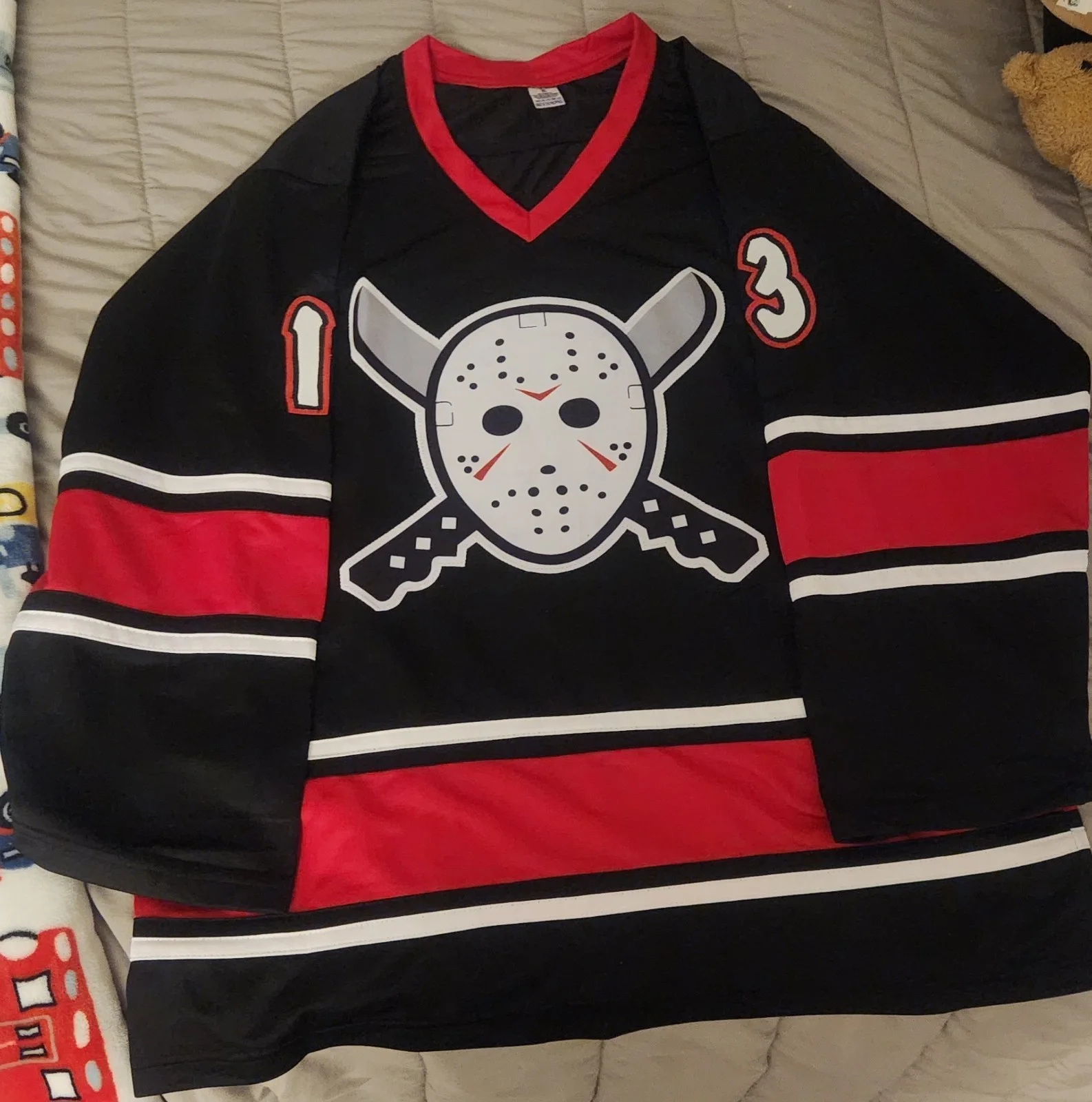 Ari Lehman — Ari Lehman Signed Original Jason Voorhees Hockey Jersey Friday The 13th Beckett, изображение 2