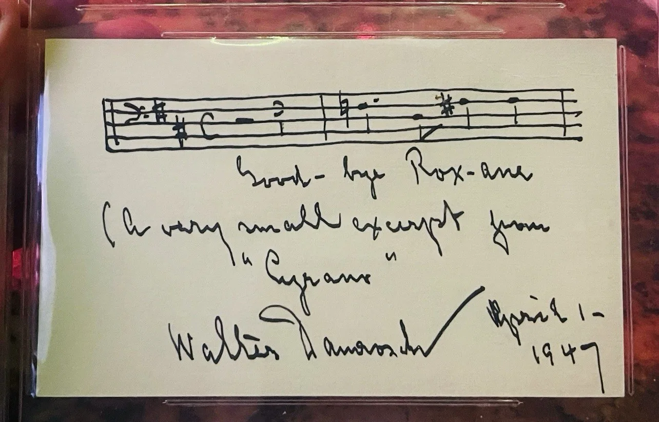 BAS COA Walter Damrosch Signed Index Card Conductor Composer DIED 1950 BECKETT, изображение 2