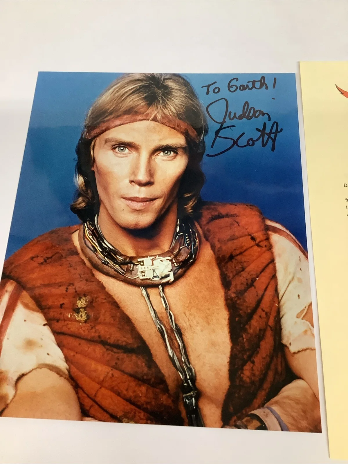 Judson Scott Autographed Photo With Letter Star Trek Wrath Of Khan, изображение 2