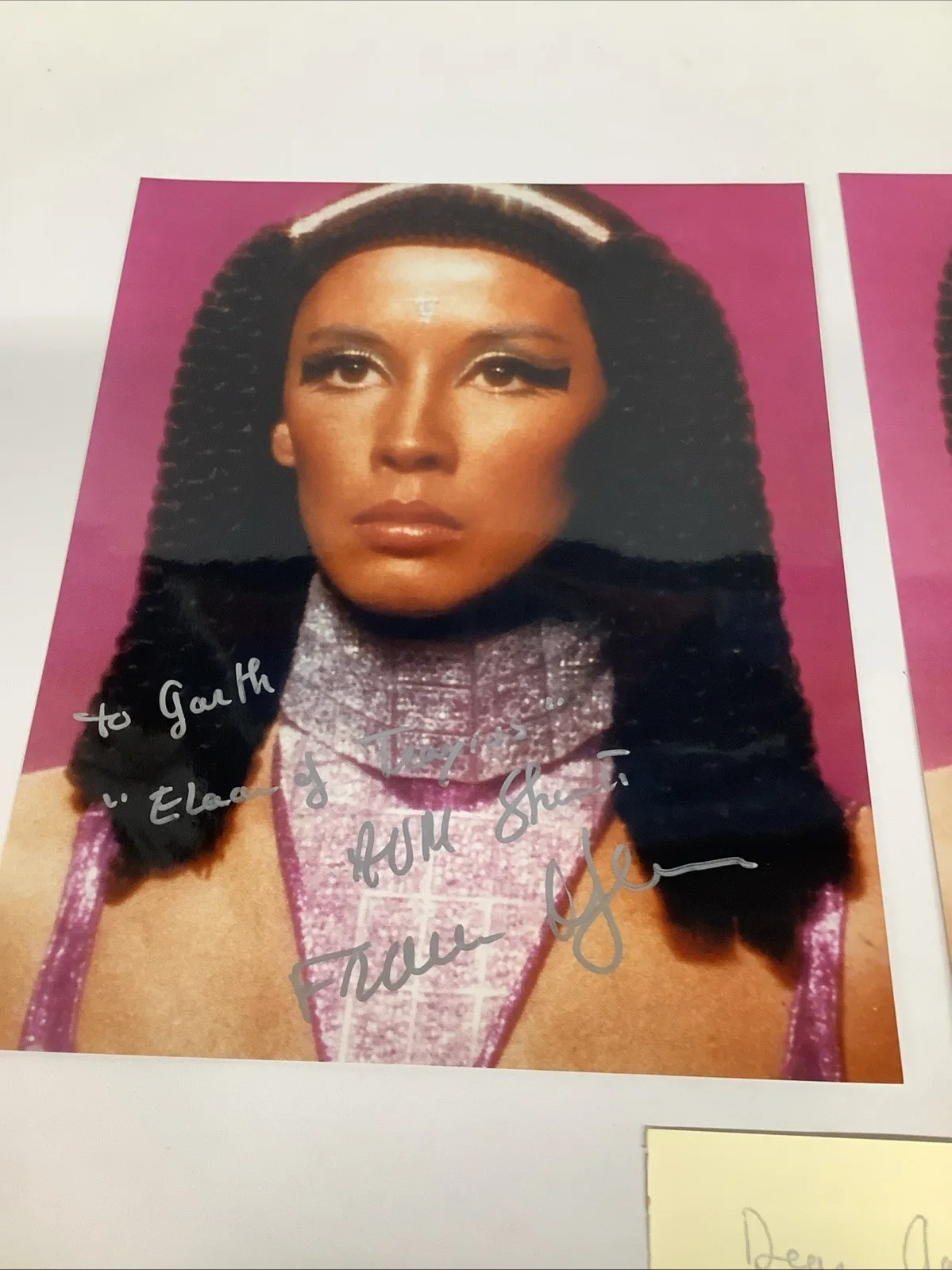France Nuyen Autographed 8x10 X2 With Letter, image 2