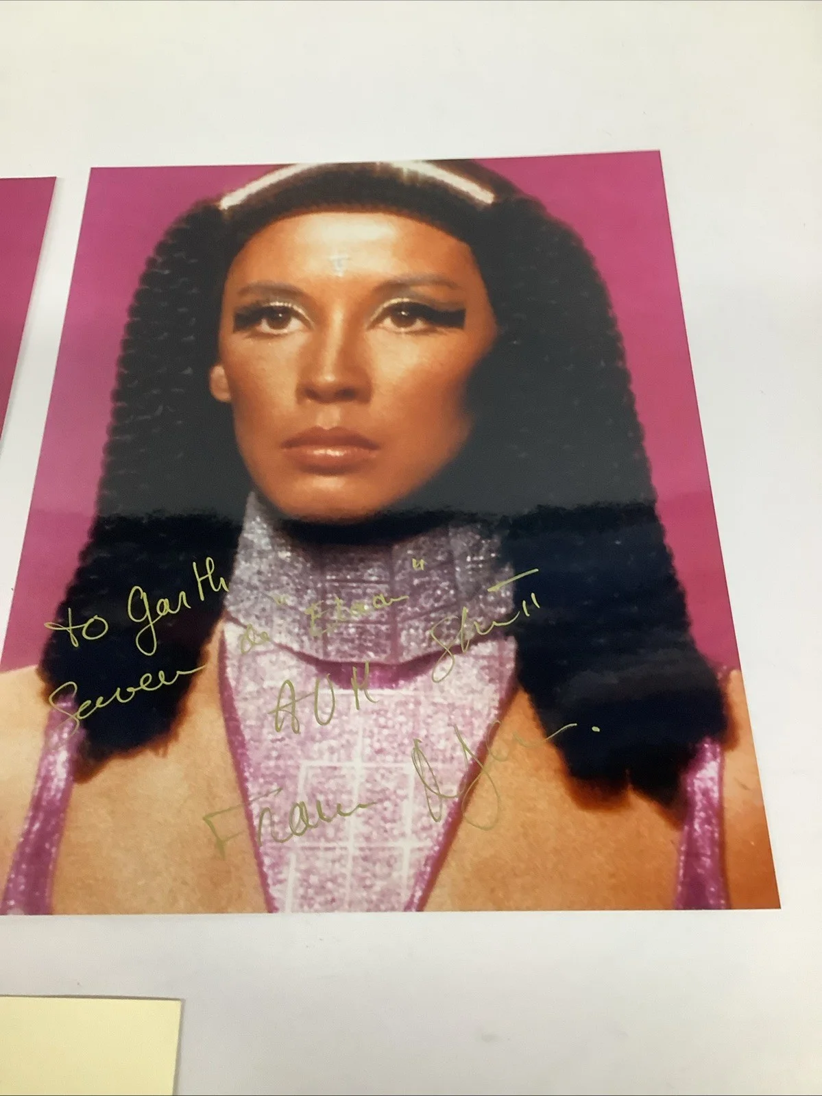 France Nuyen Autographed 8x10 X2 With Letter, image 3