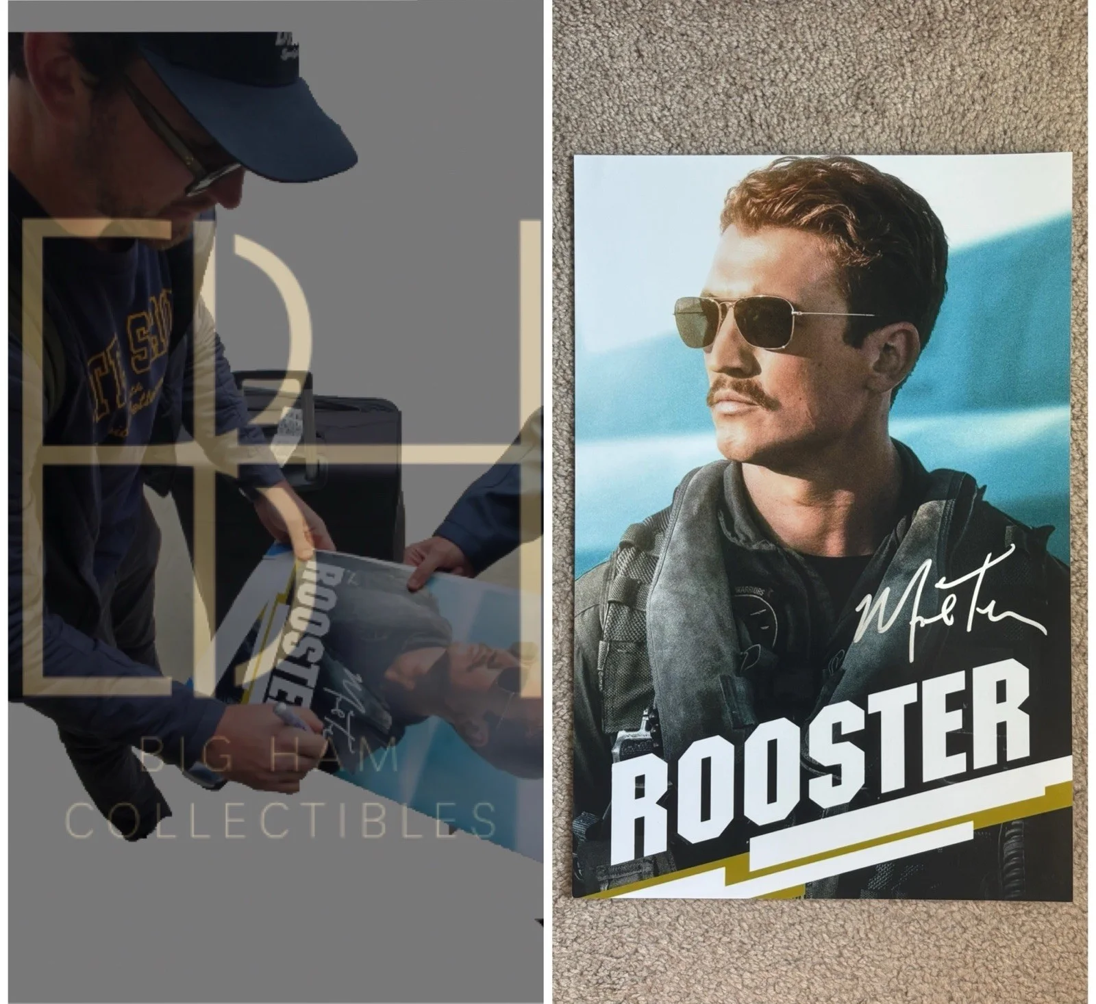 Miles Teller — Miles Teller Signed Autographed Rooster Top Gun Maverick 12x18 Photo EXACT PROOF