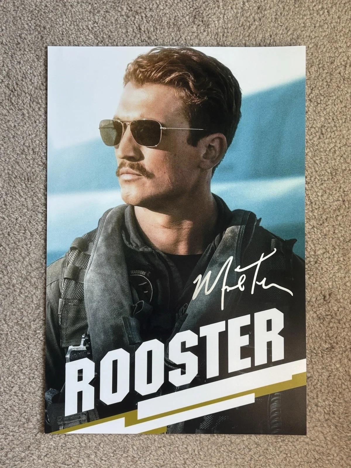 Miles Teller — Miles Teller Signed Autographed Rooster Top Gun Maverick 12x18 Photo EXACT PROOF, image 3