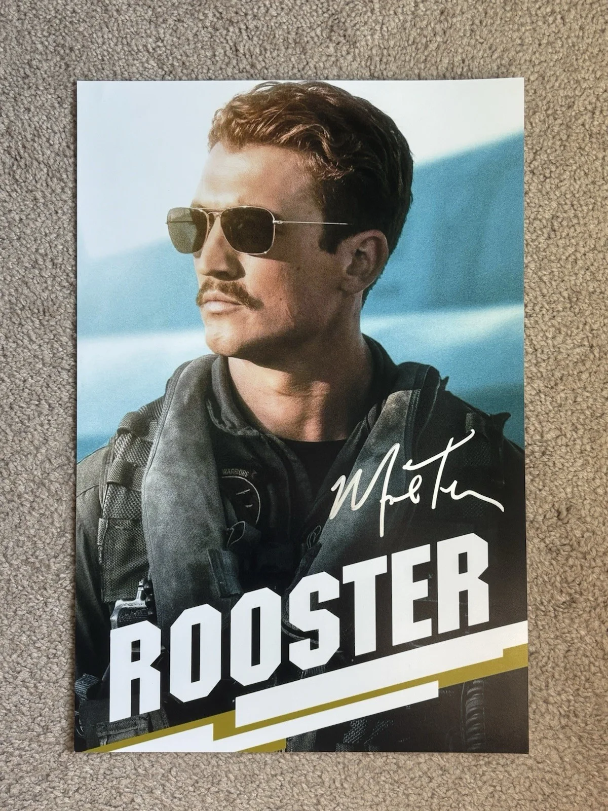 Miles Teller — Miles Teller Signed Autographed Rooster Top Gun Maverick 12x18 Photo EXACT PROOF, image 4