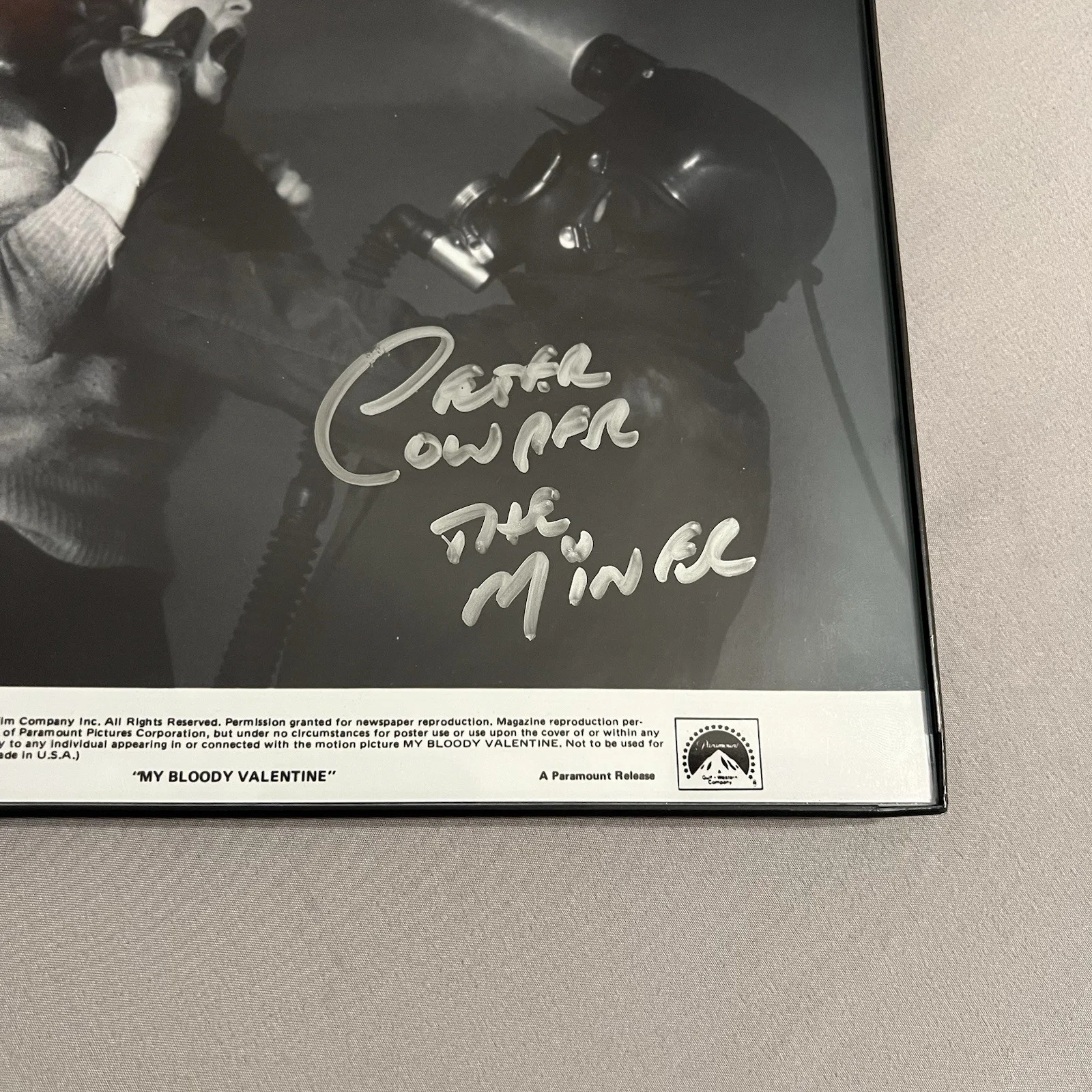 Peter Cowper — My Bloody Valentine (1981) Peter Cowper (Miner) Autographed 10x8 Framed Photo, изображение 2