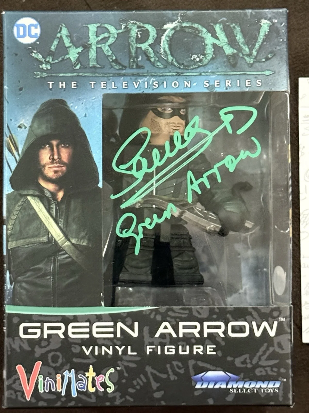 Stephen Amell Signed The Arrow ViniMates Figure Oliver Queen Green DC JSA COA, image 2