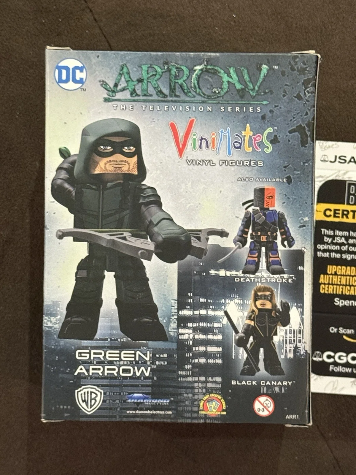 Stephen Amell Signed The Arrow ViniMates Figure Oliver Queen Green DC JSA COA, image 3