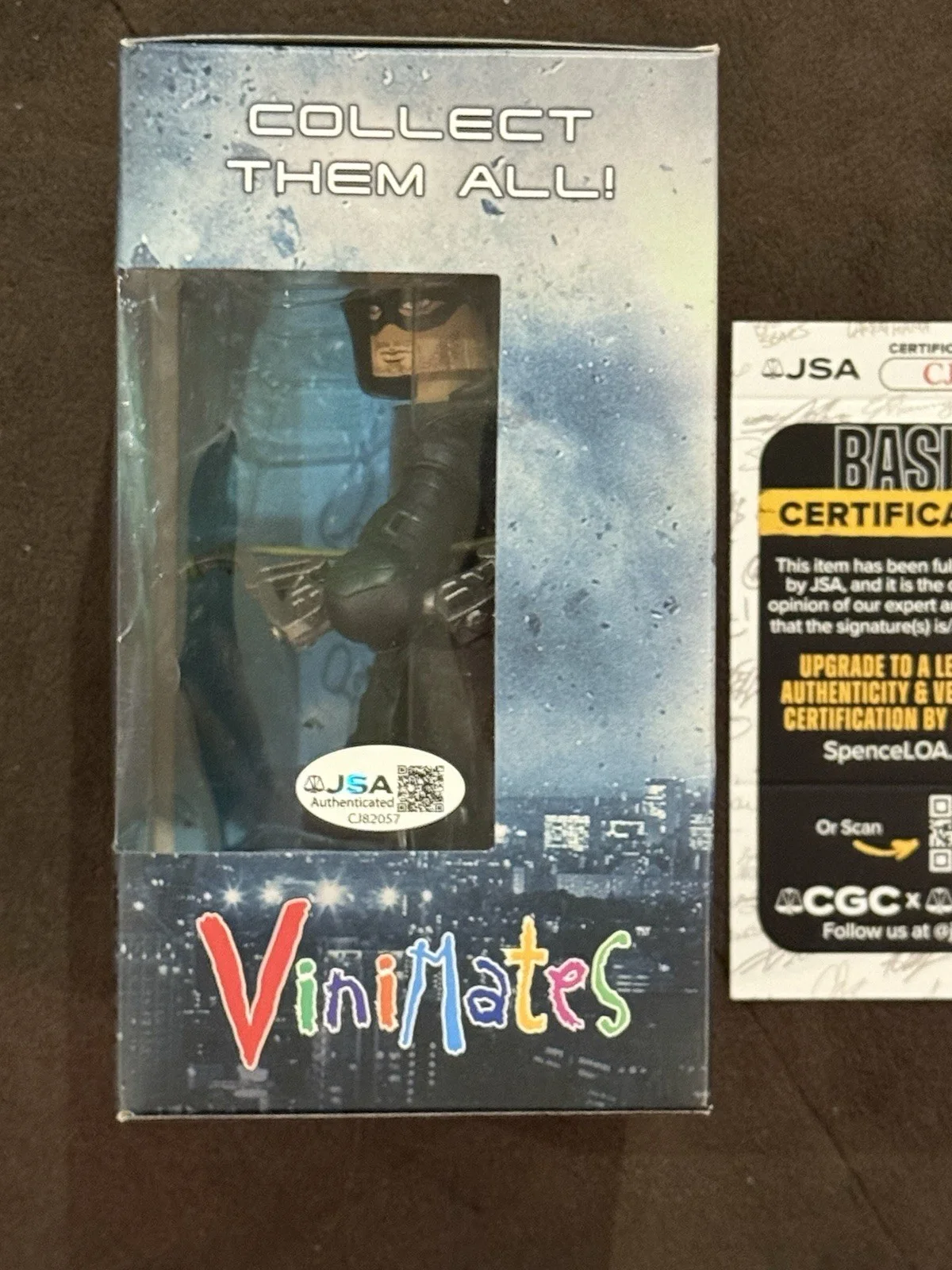 Stephen Amell Signed The Arrow ViniMates Figure Oliver Queen Green DC JSA COA, image 5