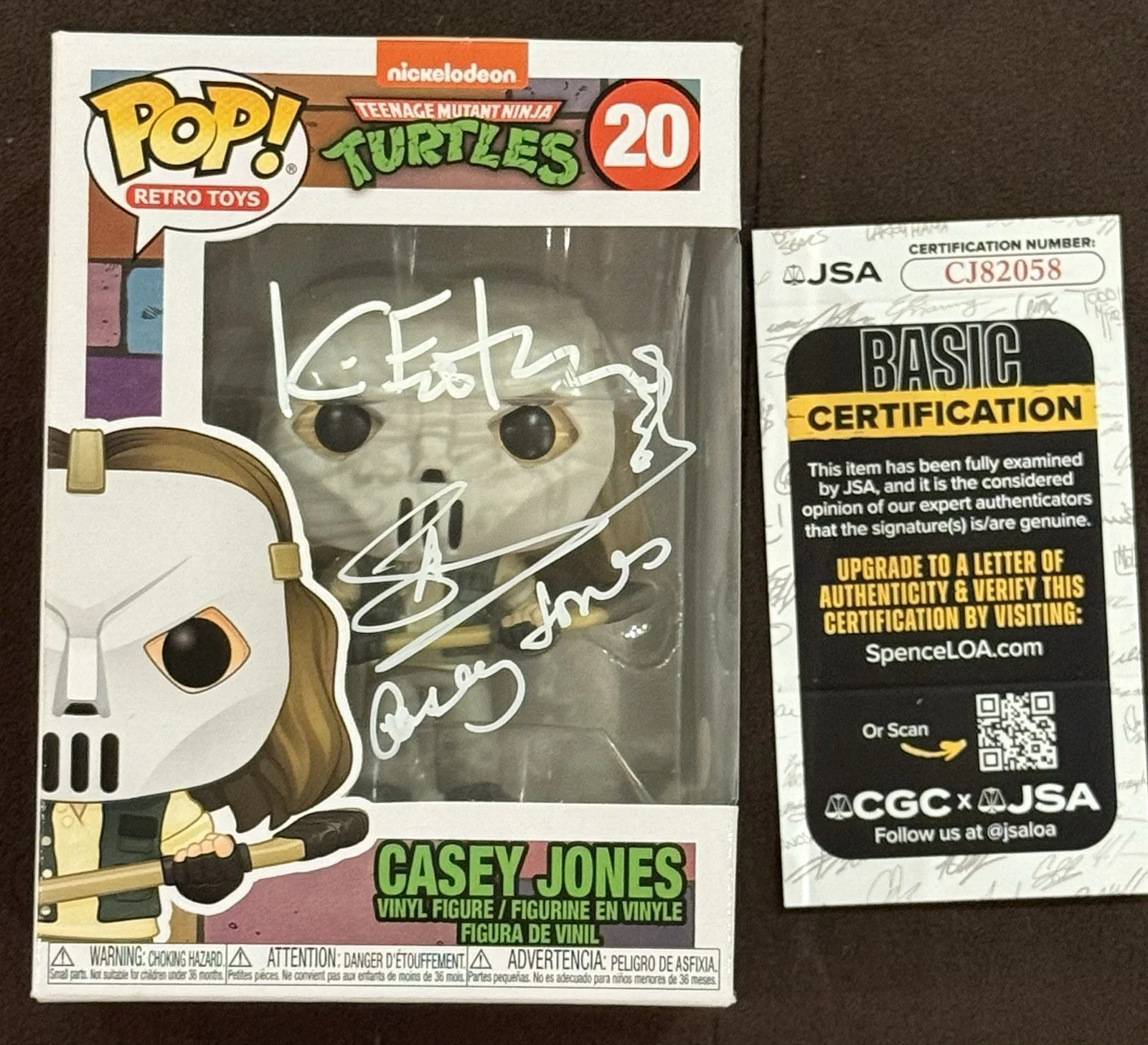 Stephen Amell — STEPHEN AMELL Kevin Eastman Ninja Turtles TMNT Signed CASEY JONES Funko Pop JSA