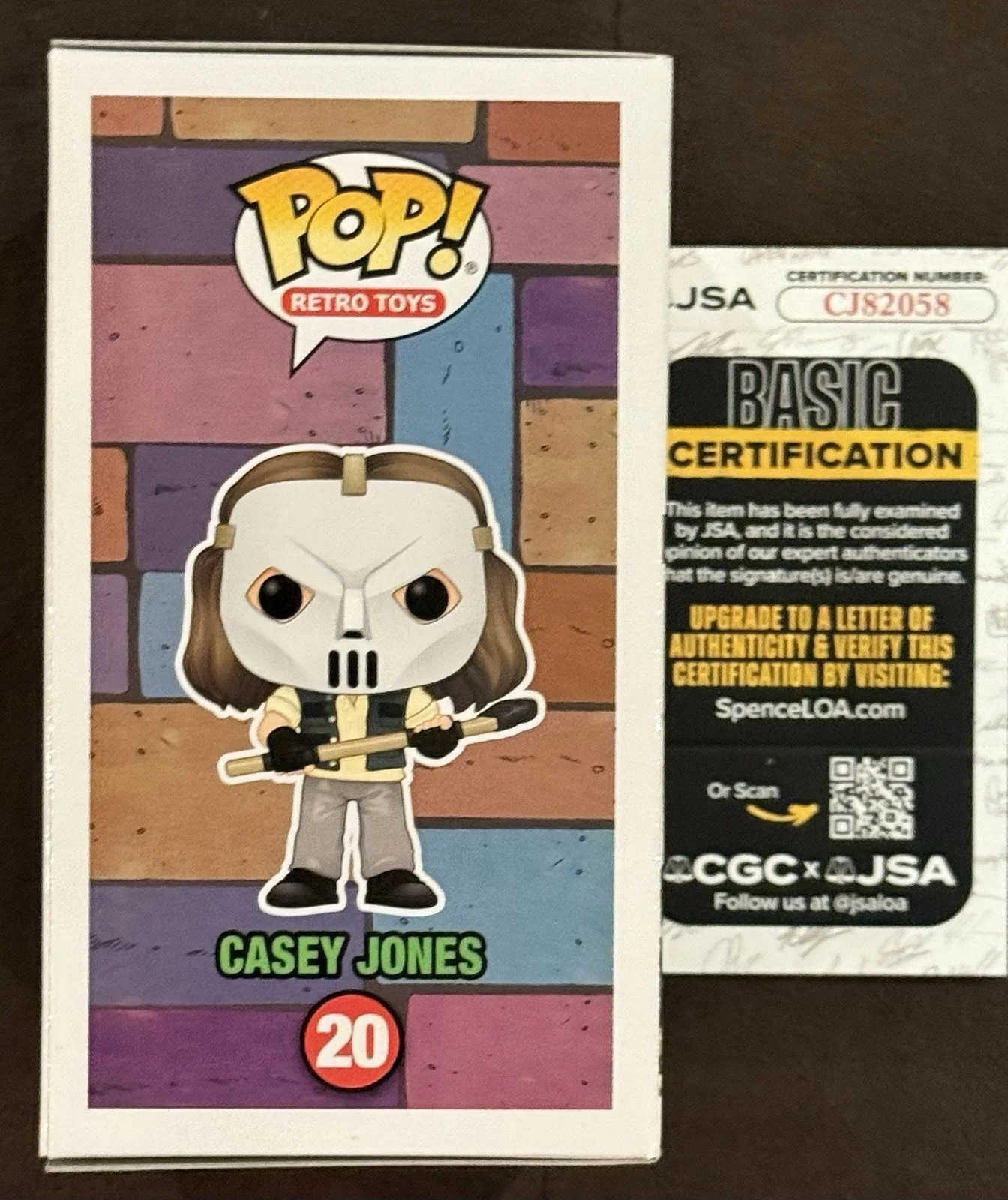 Stephen Amell — STEPHEN AMELL Kevin Eastman Ninja Turtles TMNT Signed CASEY JONES Funko Pop JSA, image 3