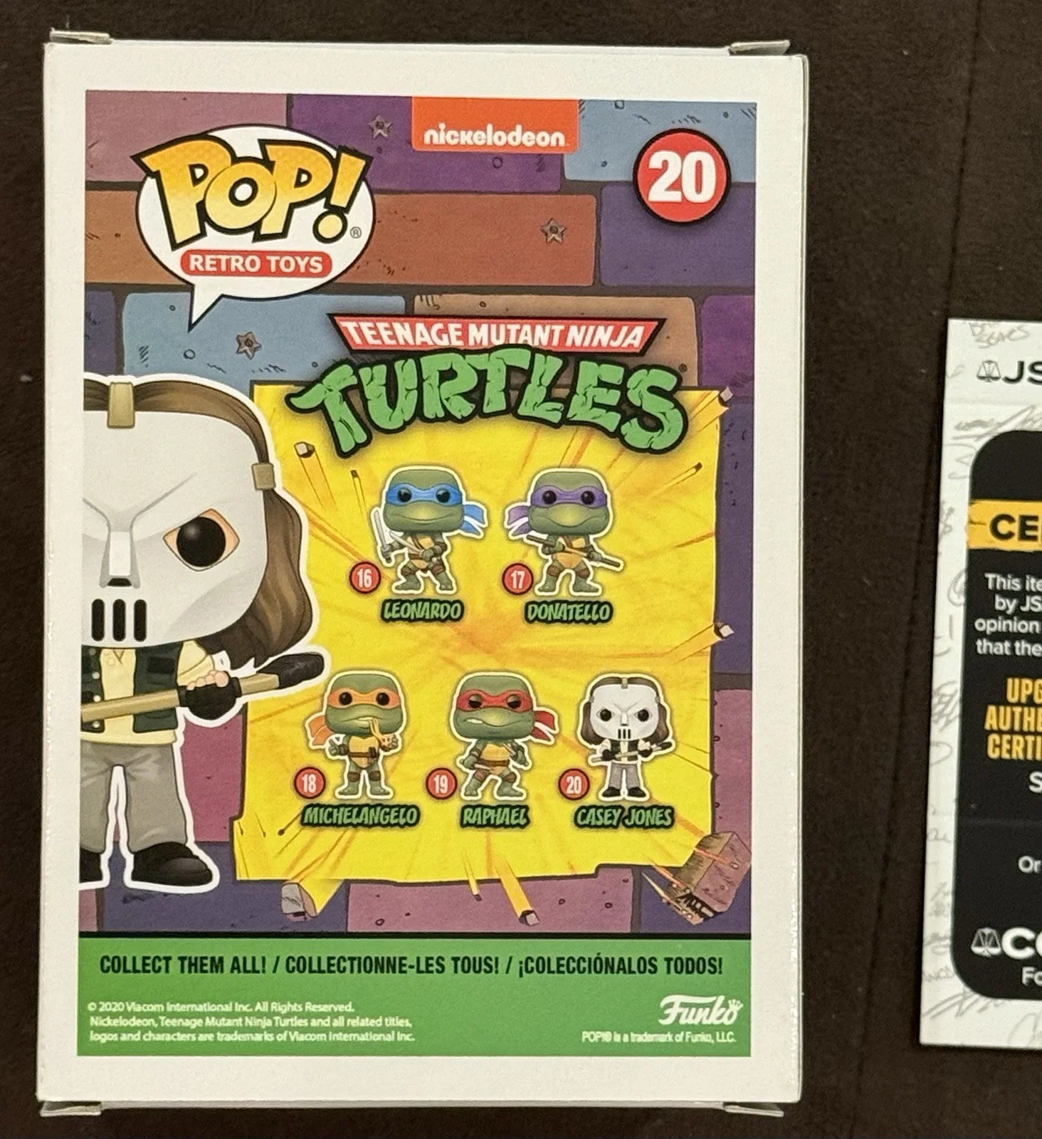 Stephen Amell — STEPHEN AMELL Kevin Eastman Ninja Turtles TMNT Signed CASEY JONES Funko Pop JSA, image 4