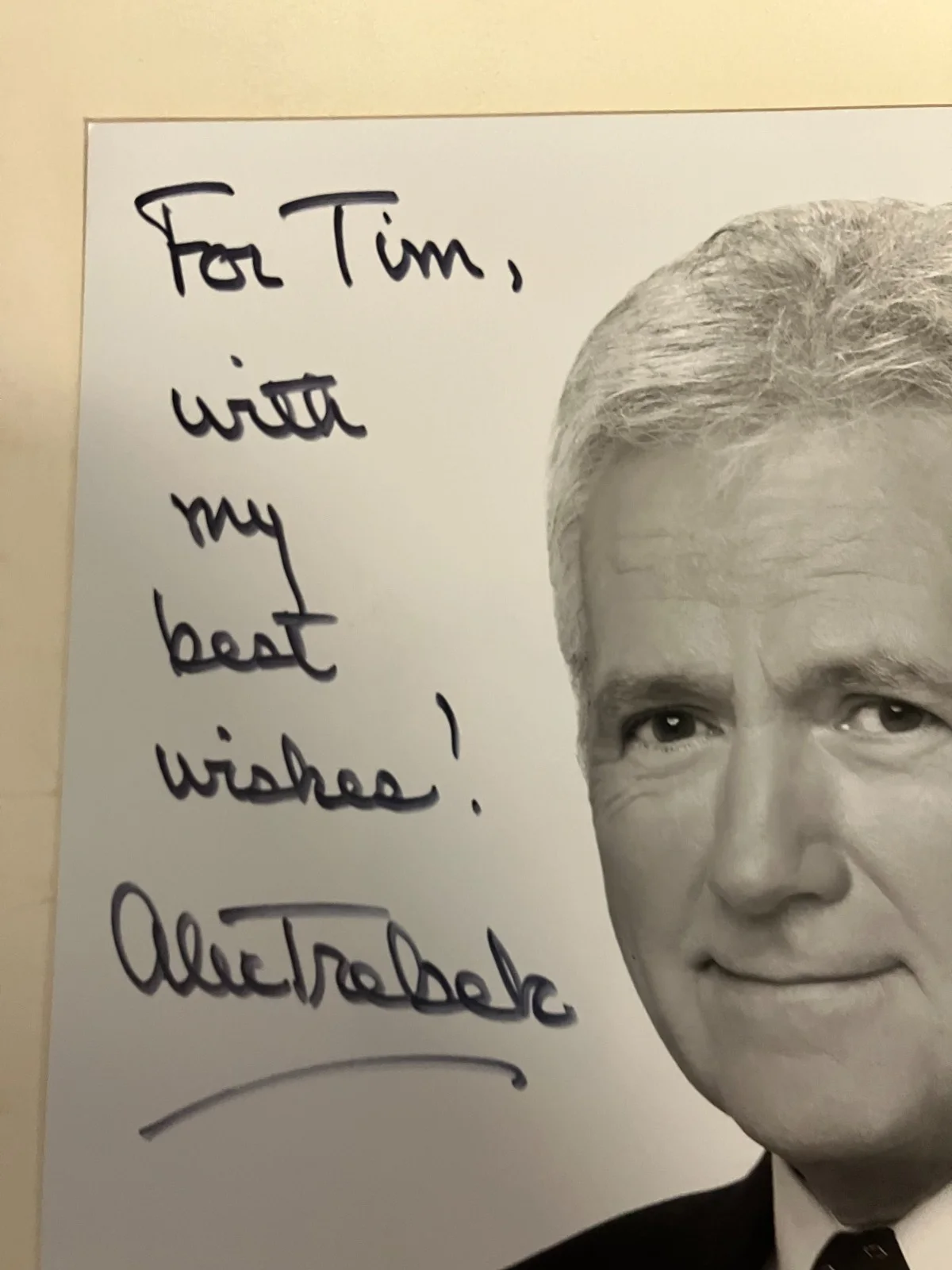 Alex Trebek — Jeopardy Legend ALEX TREBEK Autographed 8x10 B+W Photo !, изображение 2
