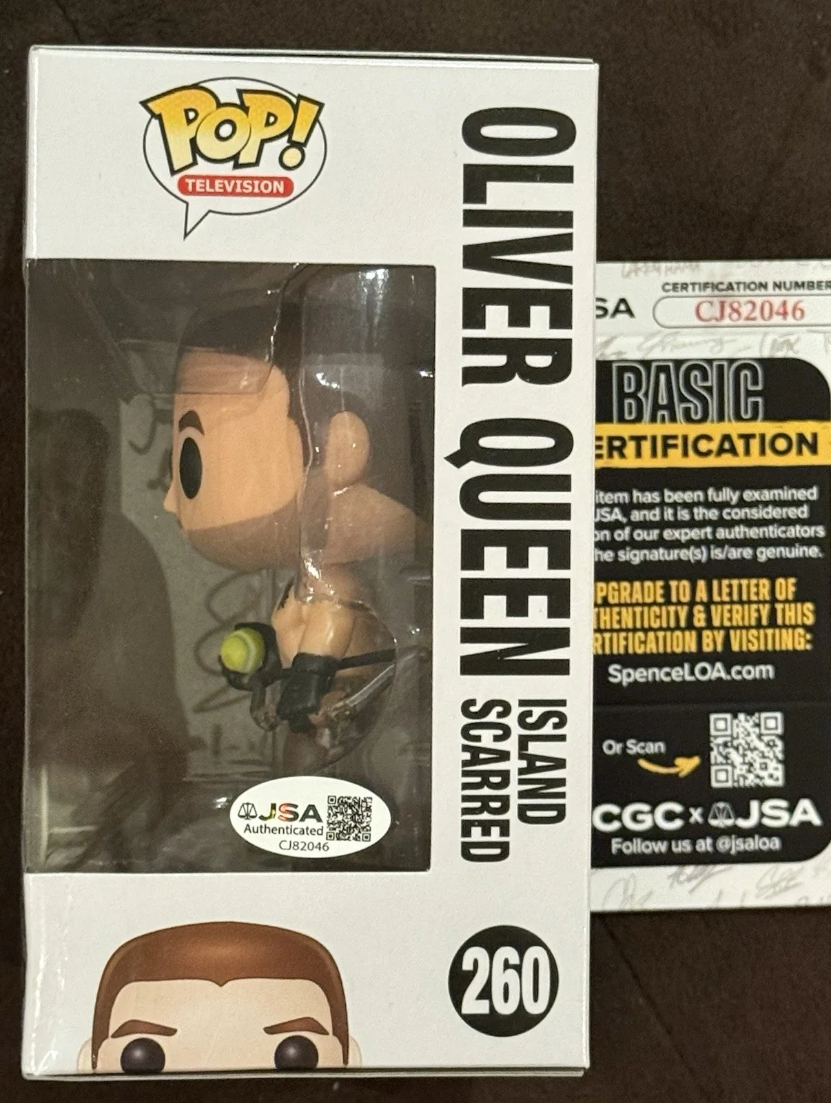 Stephen Amell Signed The Arrow Funko Pop # 260 Oliver Queen Green DC w/ JSA COA, изображение 4