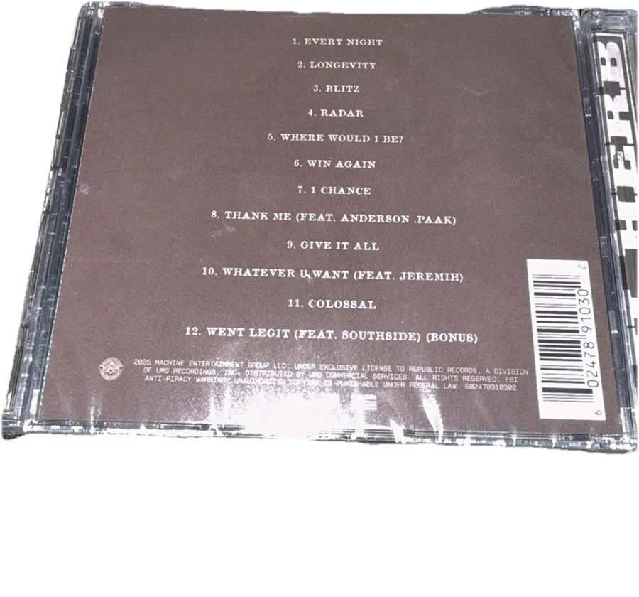G Herbo Lil Herb CD Album Autographed *SEALED*, image 3