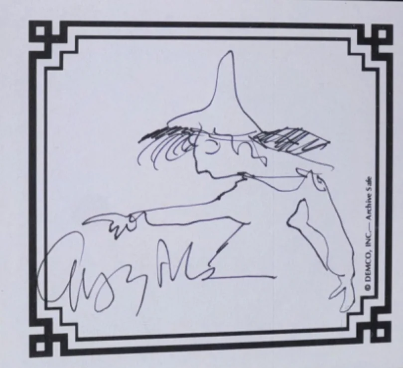 Gregory Maguire — Signed Gregory Maguire Wicked bookplate FULL Witch Hat Sketch ART Auto PSA 10, image 3