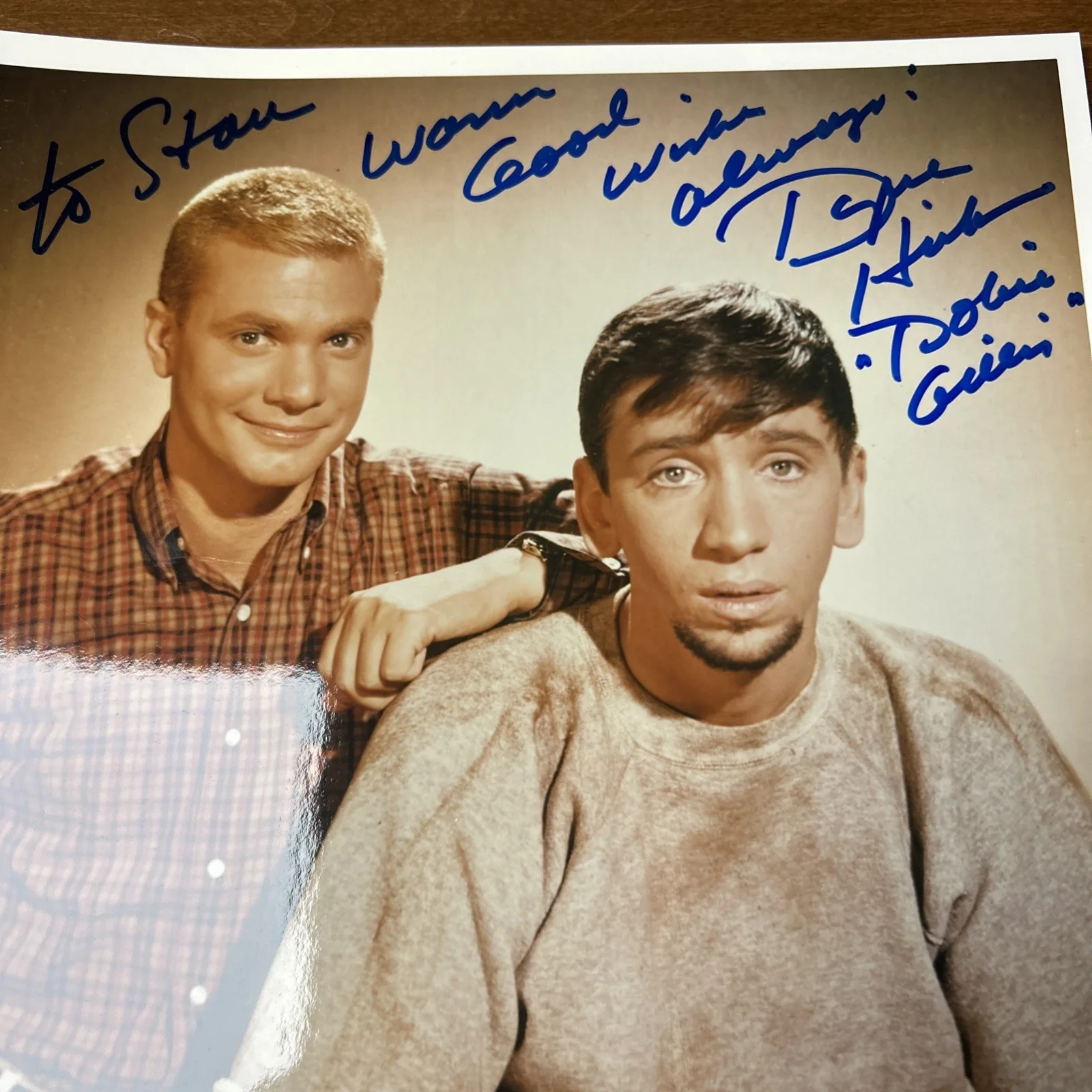 Dwayne Hickman — Dwayne Hickman Autograph w/ Bob Denver Many Loves of Dobie Gillis Photo JSA COA, изображение 3