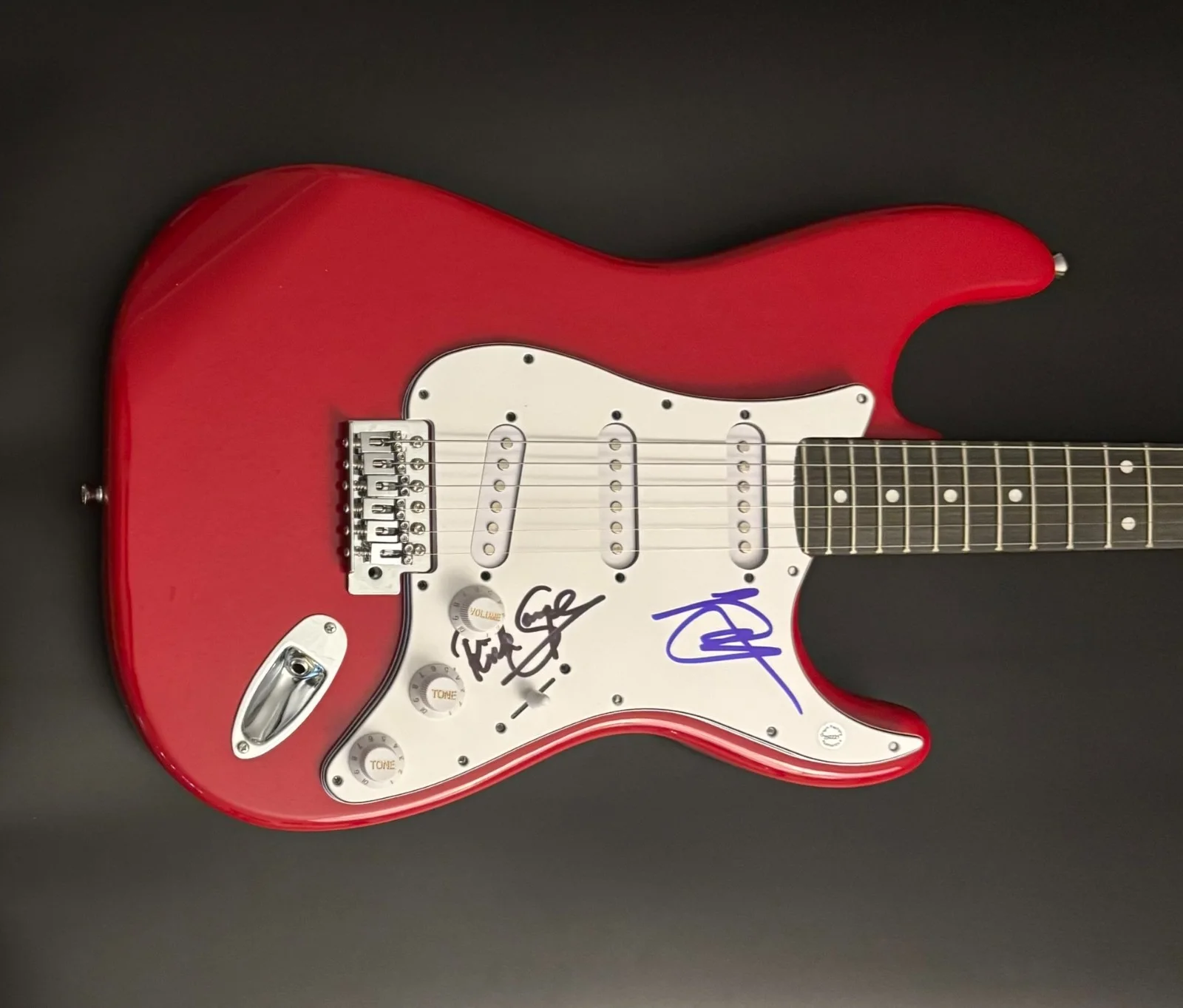 GFA Joe Elliott & Rick Savage * DEF LEPPARD * Band Signed Electric Guitar COA, image 2