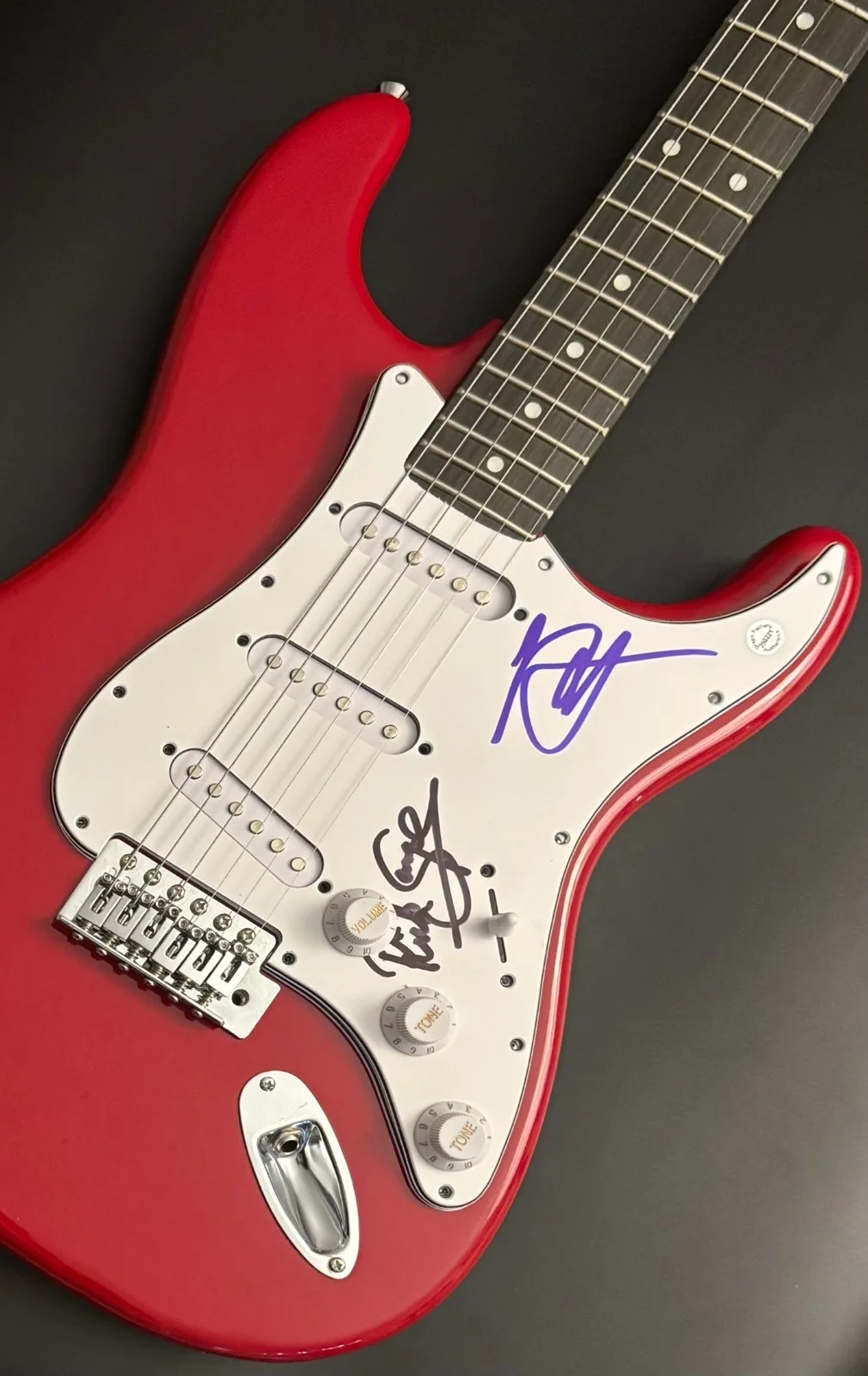 GFA Joe Elliott & Rick Savage * DEF LEPPARD * Band Signed Electric Guitar COA, image 4
