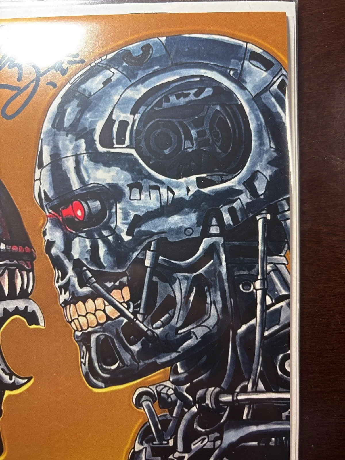 Brett azar — Alien vs Terminator Fan Art – Signed by Arnold’s Stunt Double Brett Azar – With, image 3
