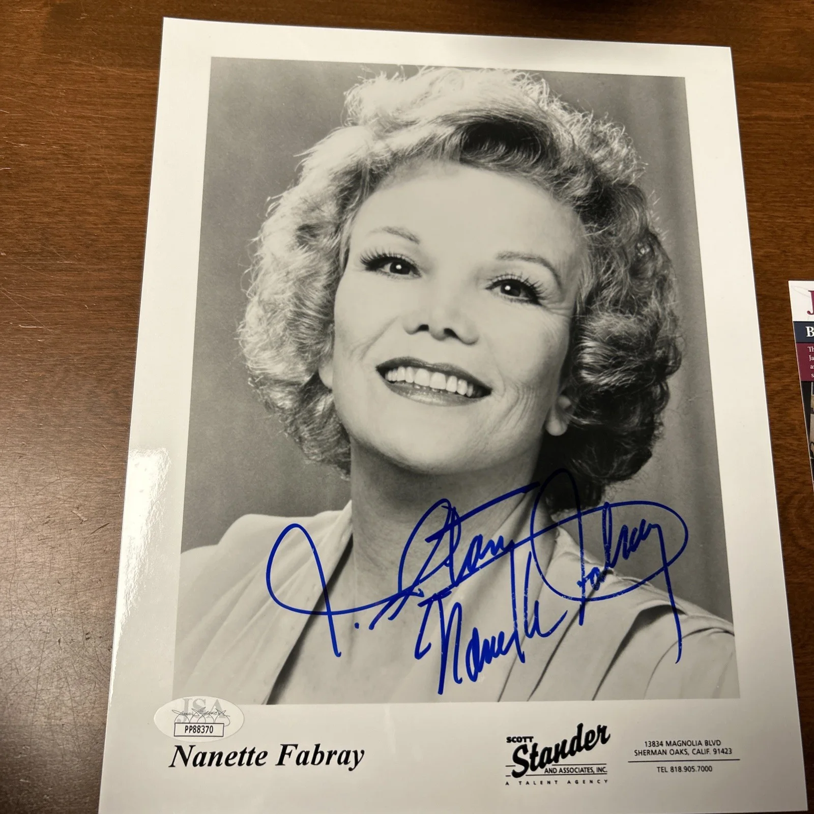 Nanette Fabray Autograph Signed B&W 8x10 Photo JSA COA W, image 2