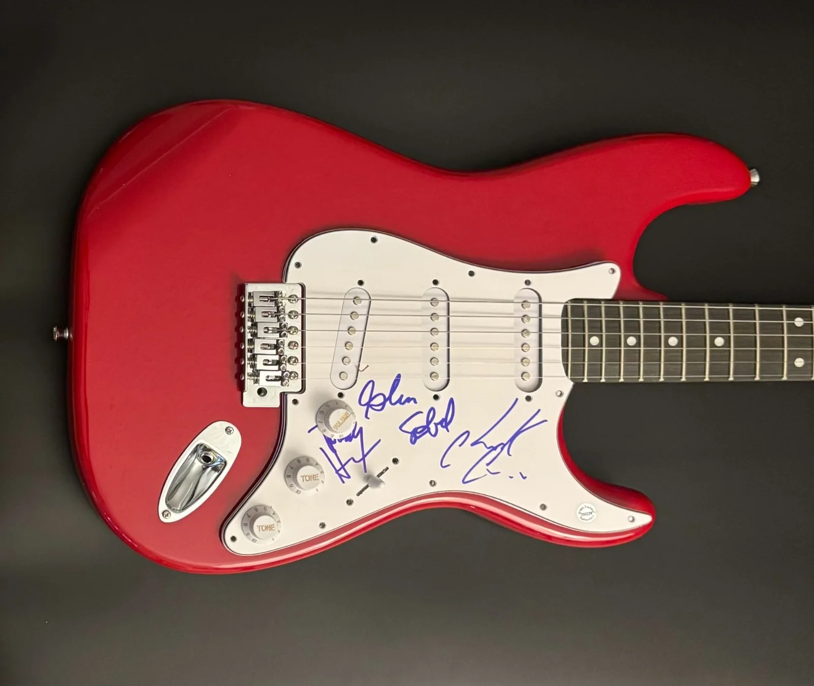GFA Tommy, Glen & Chuck x3 * ALICE COOPER BAND * Signed Electric Guitar COA, изображение 3