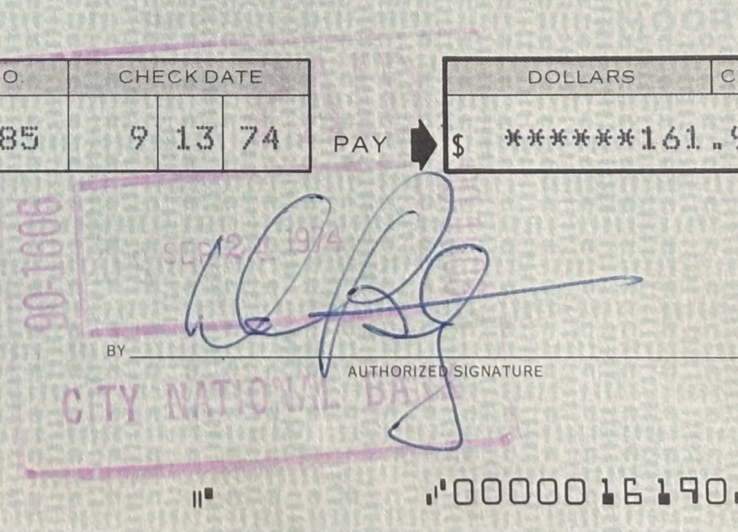 Warren Beatty Signed Check BAS Beckett Slabbed Autograph Hollywood Legend, image 2