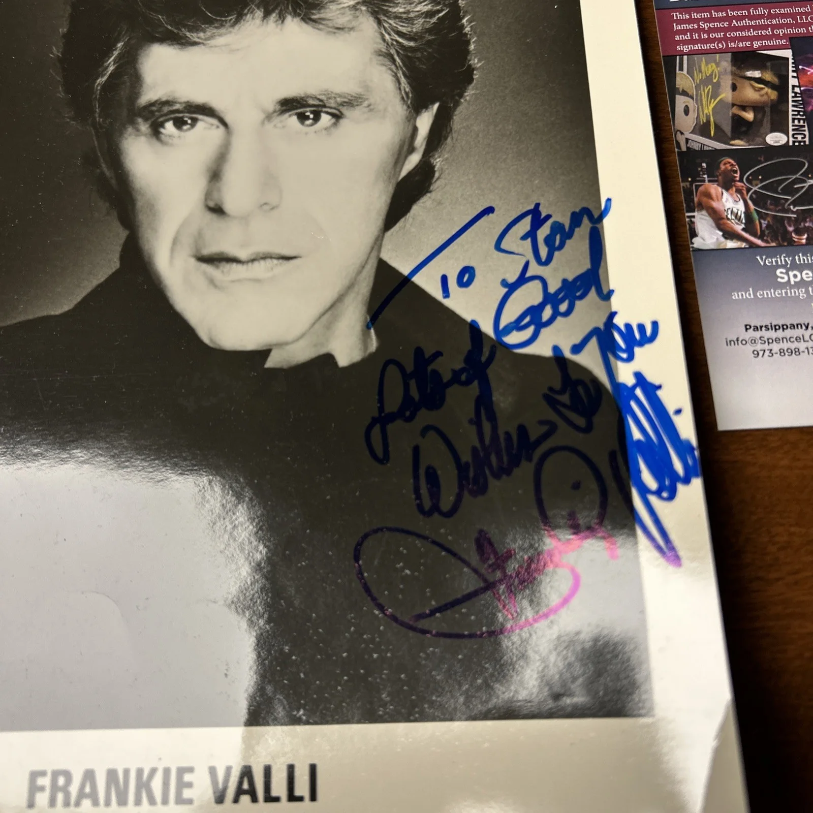 Frankie Valli And The Four Seasons Autograph 8x10 Photo JSA COA, image 3