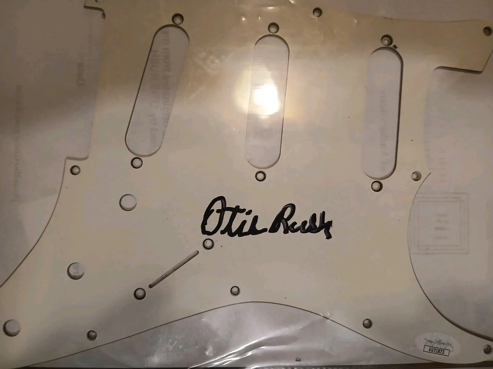 Otis Rush Signed Autograph Rare Blues History Blues Autograph Guitar Pickguard, изображение 2