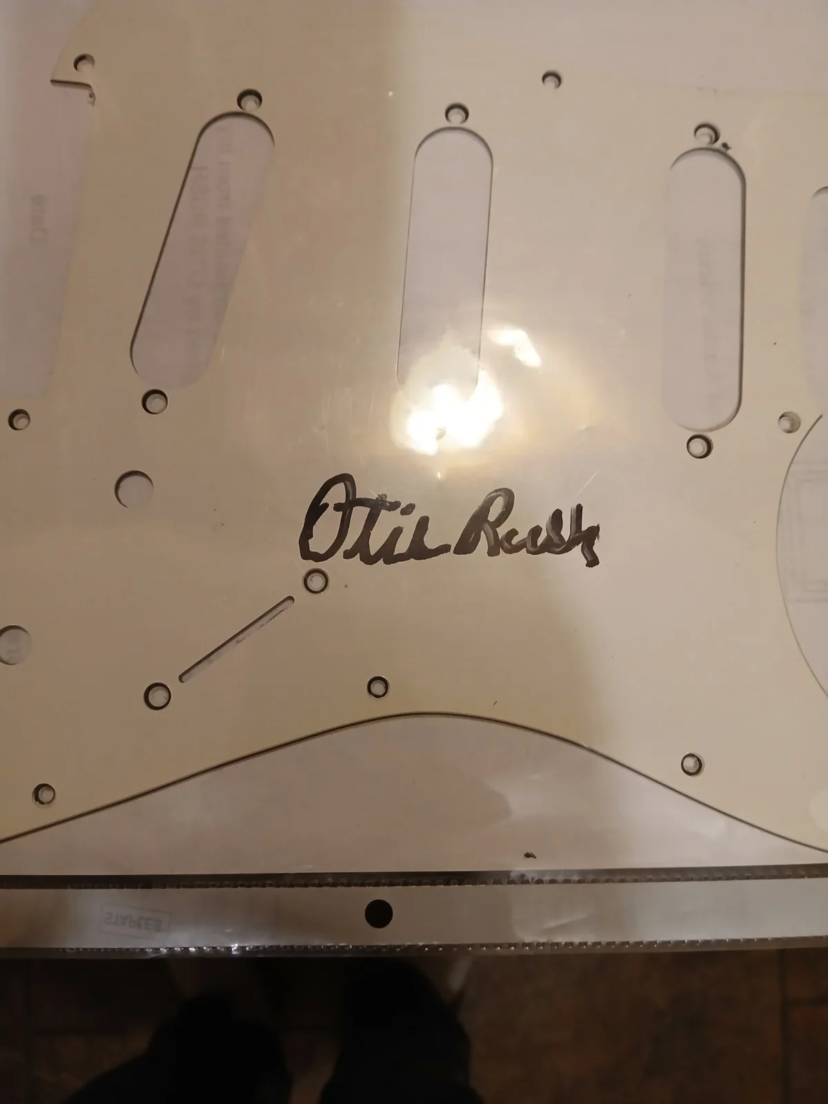 Otis Rush Signed Autograph Rare Blues History Blues Autograph Guitar Pickguard, изображение 3