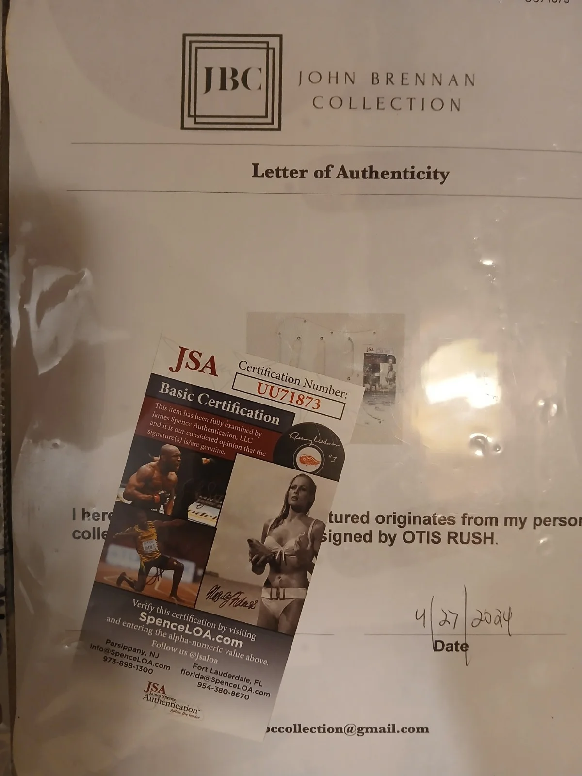 Otis Rush Signed Autograph Rare Blues History Blues Autograph Guitar Pickguard, изображение 4
