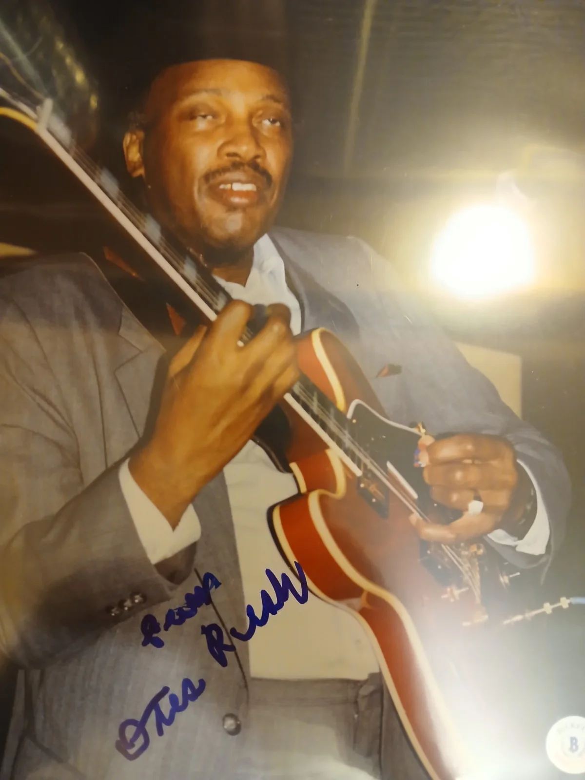 Otis Rush Signed Autograph Picture Beckett Super Rare Blues Legend, изображение 2
