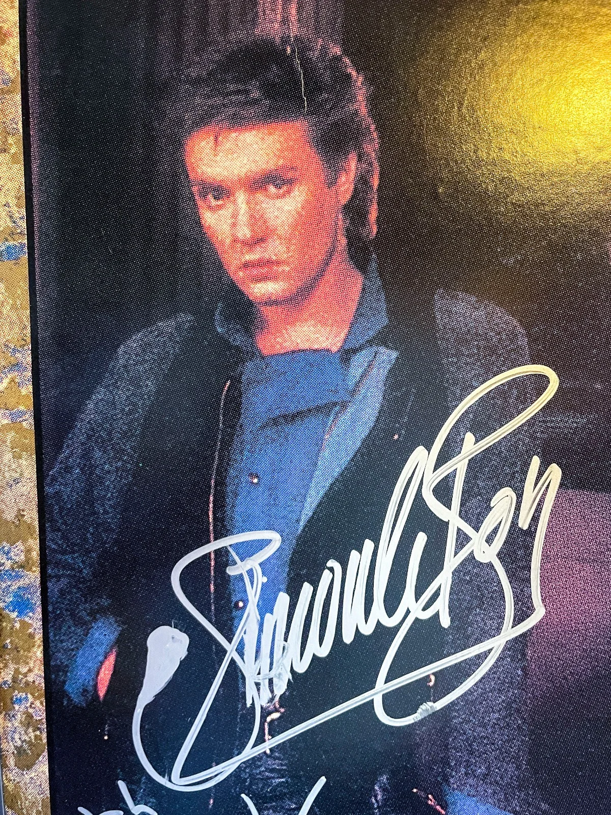 Duran Duran Band Signed Seven and the Ragged Tiger 24x35 Framed Poster JSA, image 3