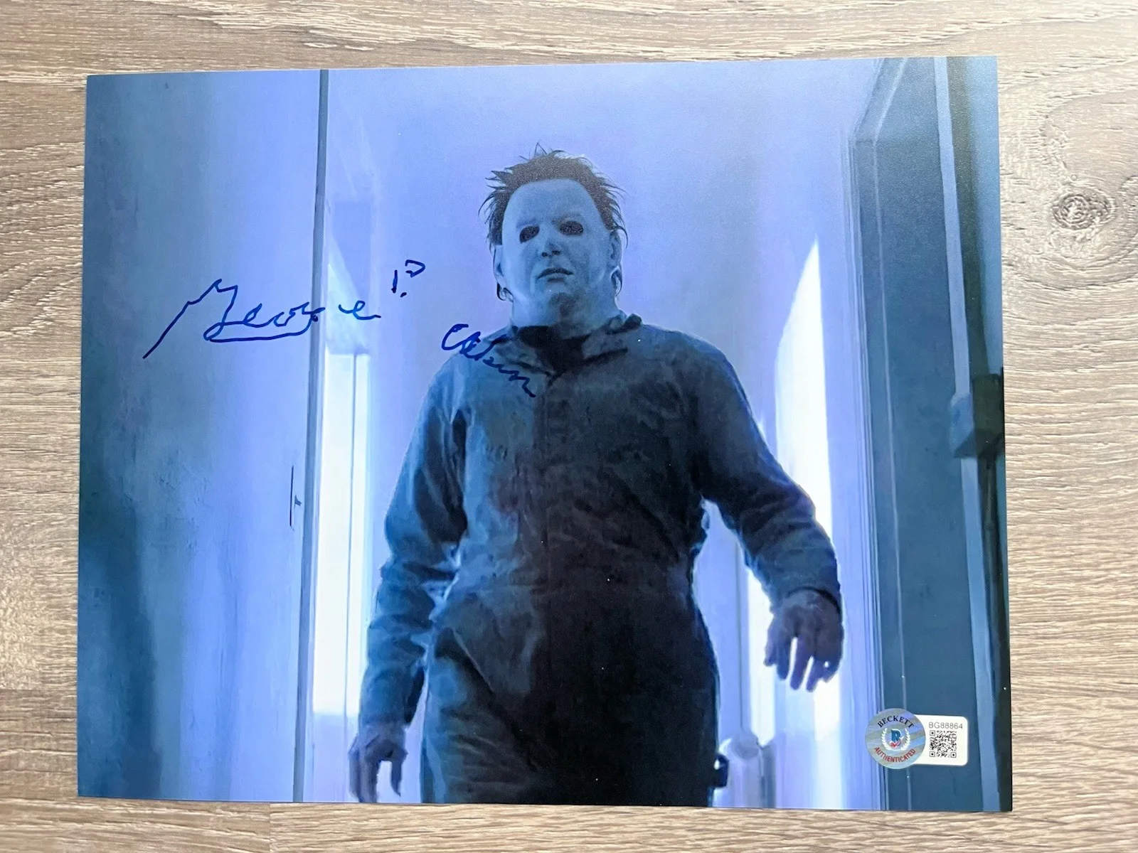 George P. Wilbur Signed Halloween 8x10 Photo Michael Myers Beckett COA Horror, изображение 2
