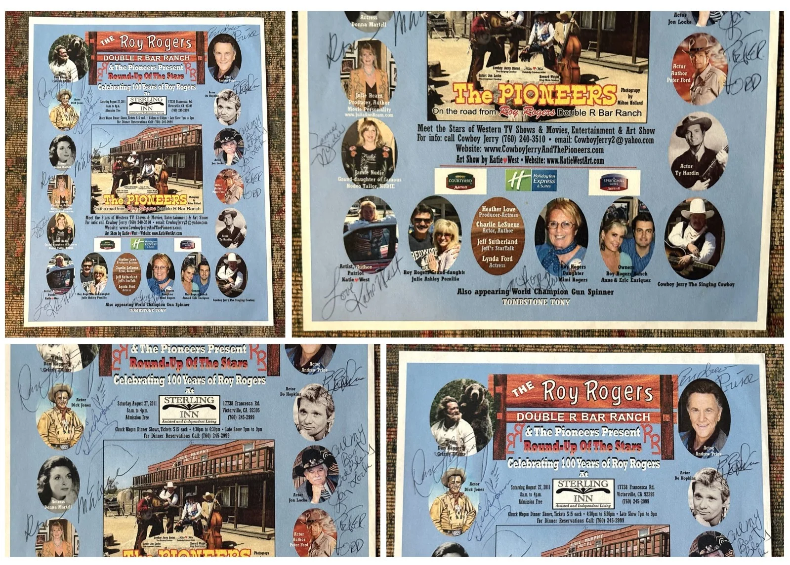 Many, See Description — Roy Rogers Concert Flyer Signed by 10, Inc A Prine, B Hopkins, D Haggerty + COA
