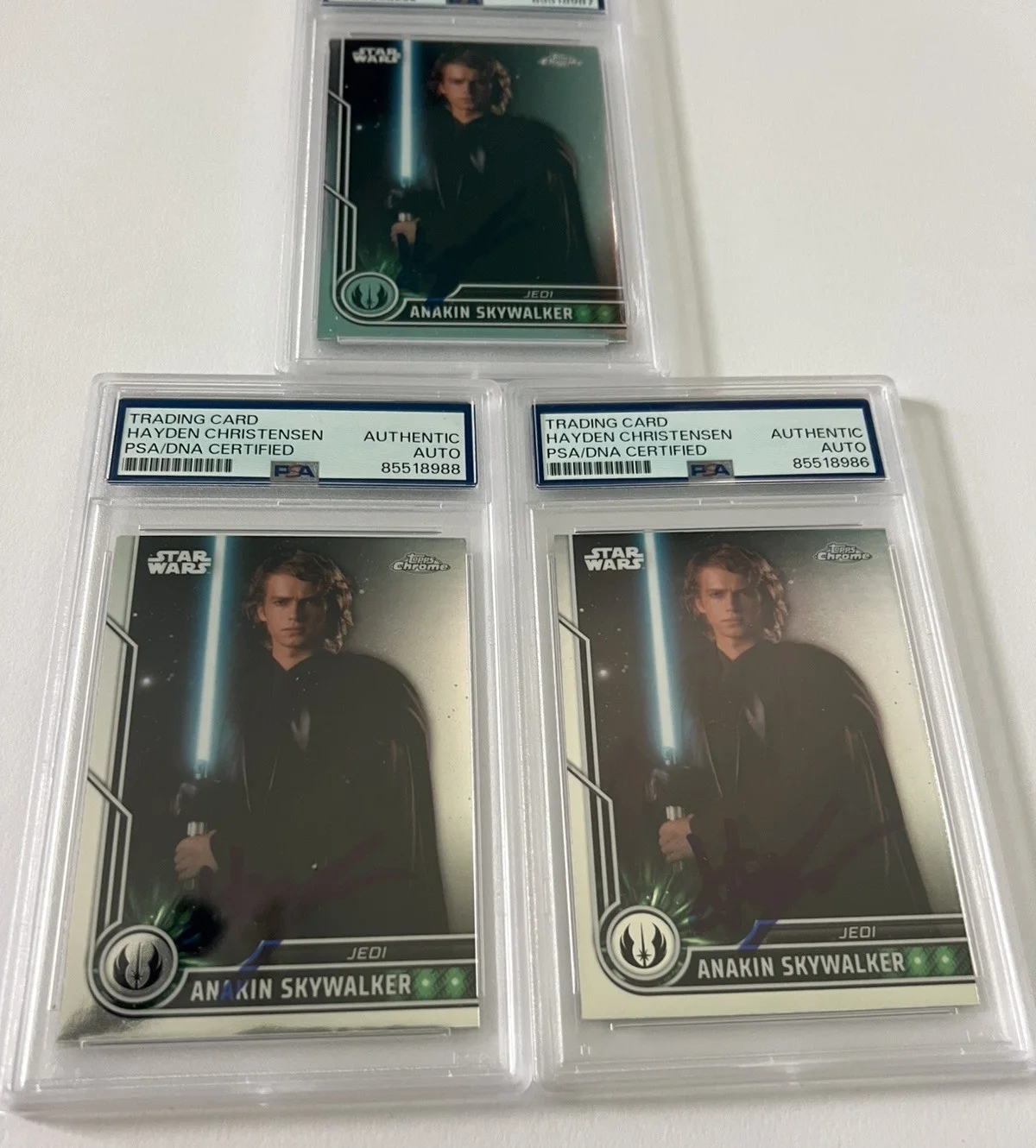 Hayden Christensen — Hayden Christensen Signed Anakin Skywalker Star Wars Topps Chrome Card Psa Slab, изображение 3