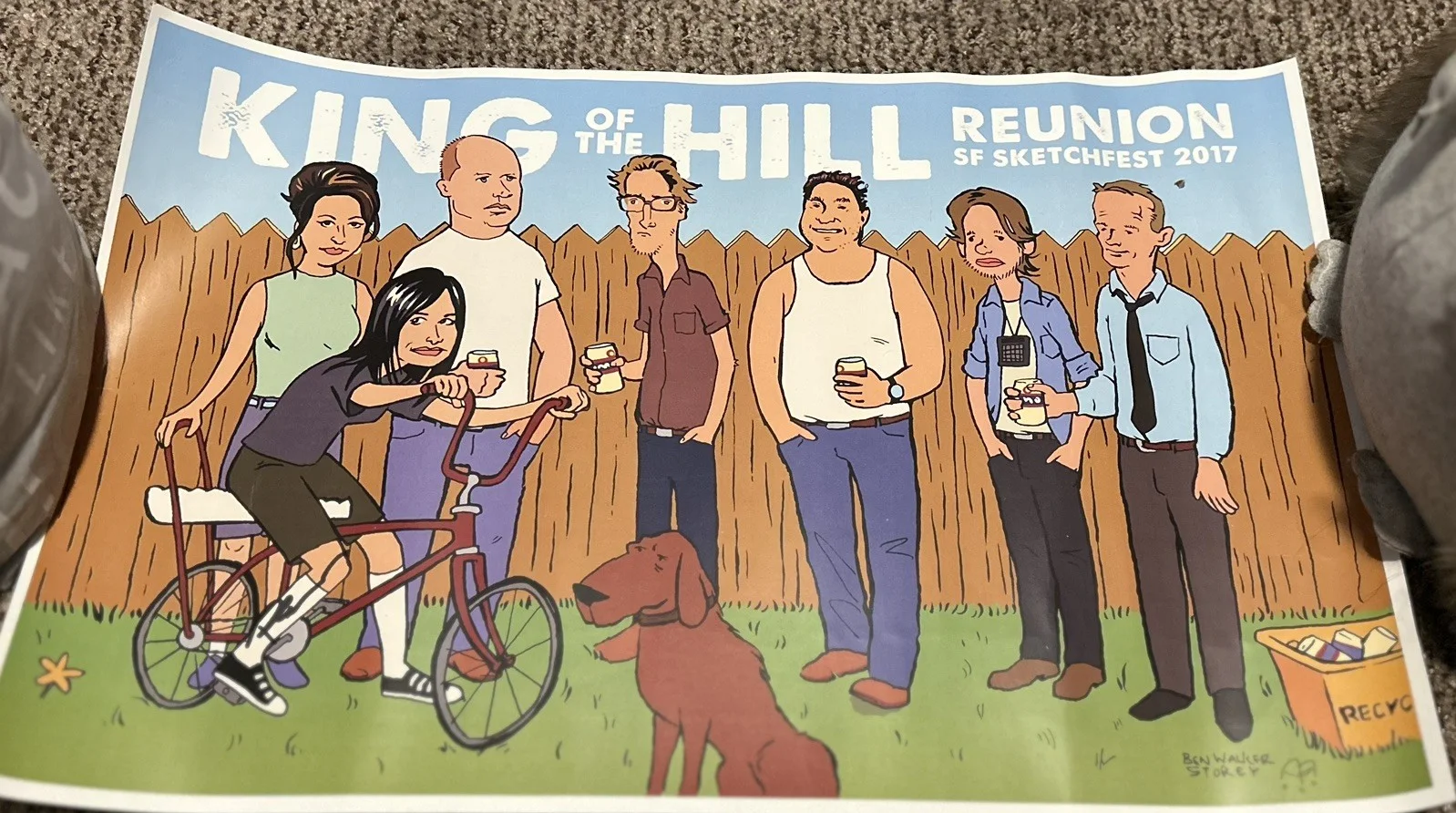 Pamela Adlon — SUPER RARE King of the Hill Sketchfest 2017 Poster Signed By Pamela Adlon, изображение 2