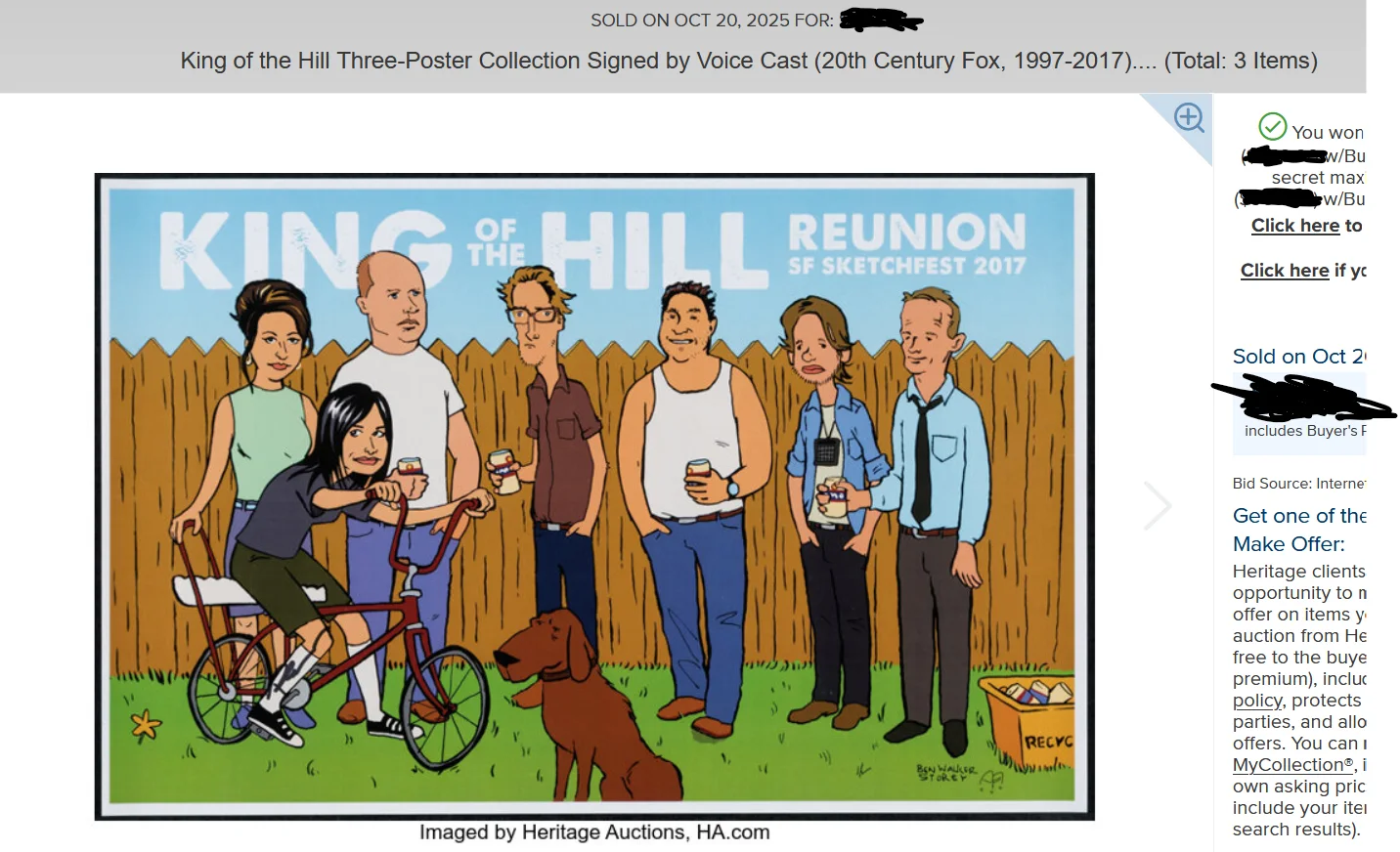 Pamela Adlon — SUPER RARE King of the Hill Sketchfest 2017 Poster Signed By Pamela Adlon, изображение 5