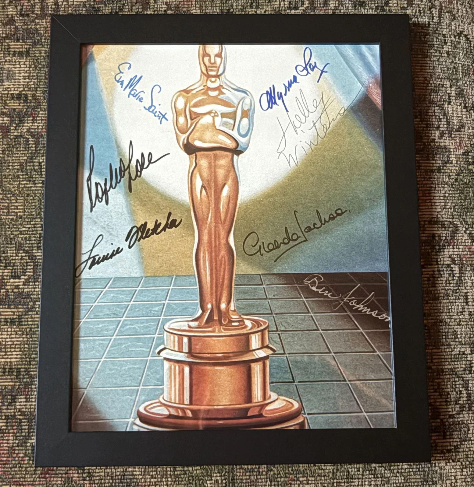 See Description — 7 Oscar Winners Signed Photo: S Loren, EM Saint, S Winters, M Loy, B Johnson +2, изображение 3