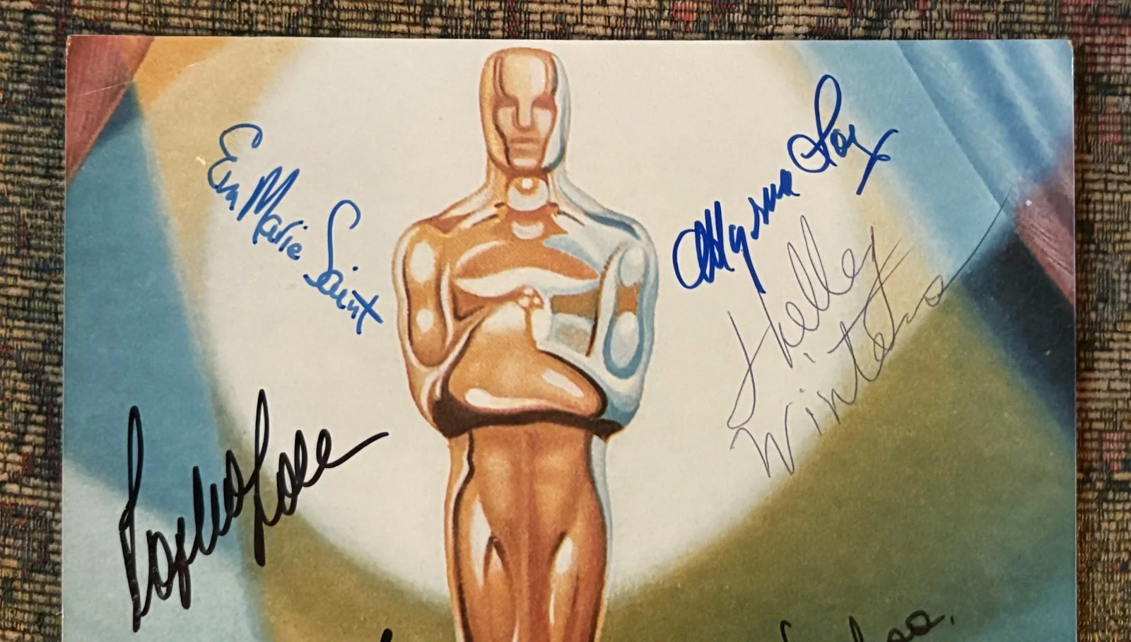See Description — 7 Oscar Winners Signed Photo: S Loren, EM Saint, S Winters, M Loy, B Johnson +2, изображение 5