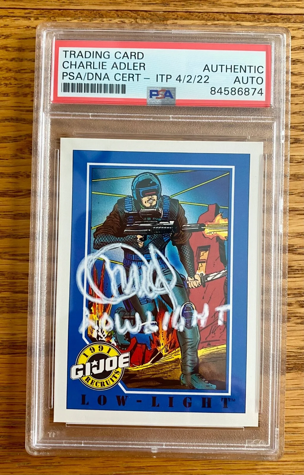 Charlie Adler — Charlie Adler Low Light 1991 Impel Hasbro GI Joe #131 Signed Card Auto PSA RARE