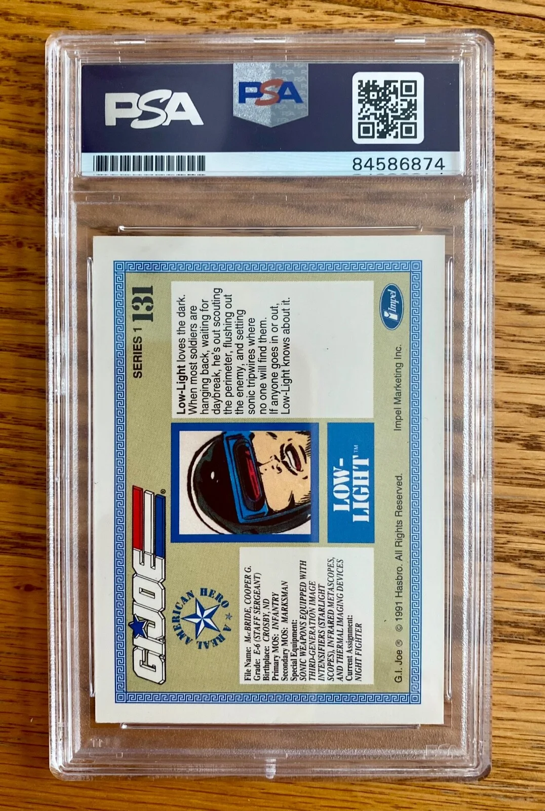 Charlie Adler — Charlie Adler Low Light 1991 Impel Hasbro GI Joe #131 Signed Card Auto PSA RARE, изображение 2