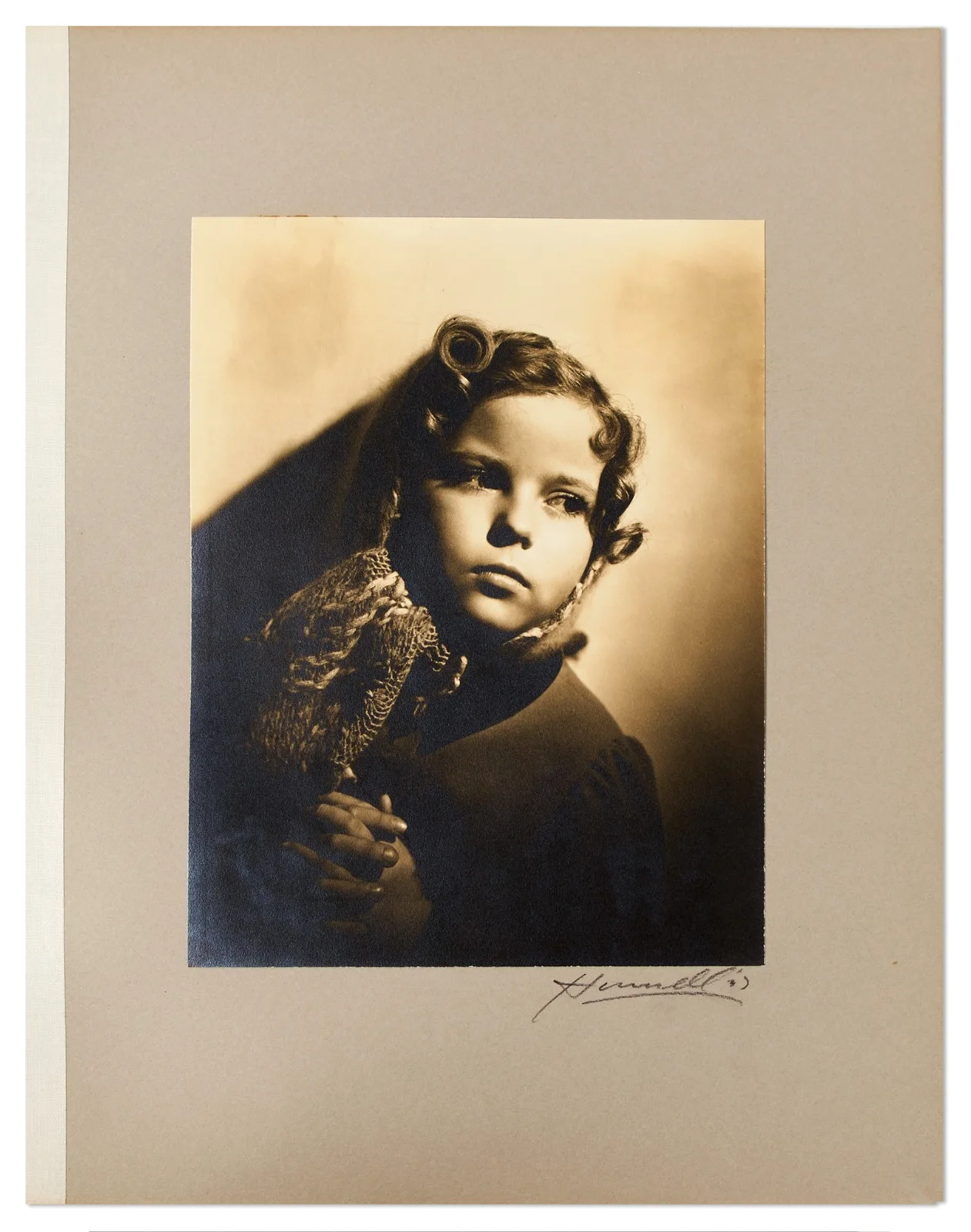 Shirley Temple Personally Owned George Hurrell Signed Photo From "Heidi" with CO, image 2