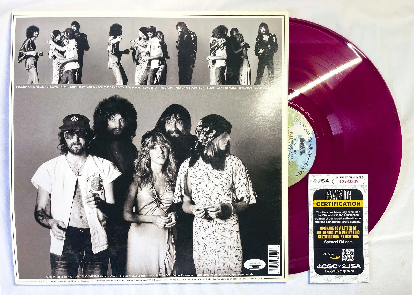 Mick Fleetwood Signed FLEETWOOD MAC RUMORS Vinyl Album EXACT Proof JSA COA, image 4