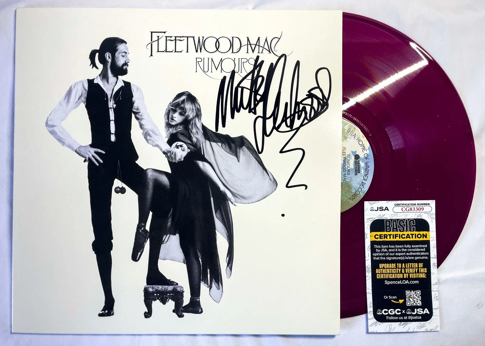 Mick Fleetwood Signed FLEETWOOD MAC RUMORS Vinyl Album EXACT Proof JSA COA, image 5