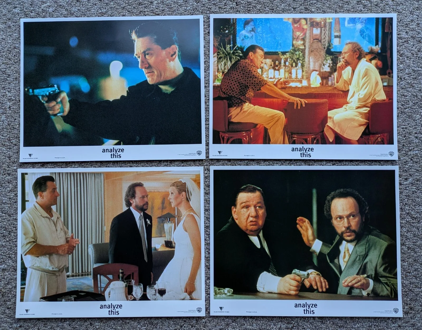 ANALYZE THIS (1999) Original Lobby Cards x 8 – De Niro Crystal – Excellent Rare, изображение 2