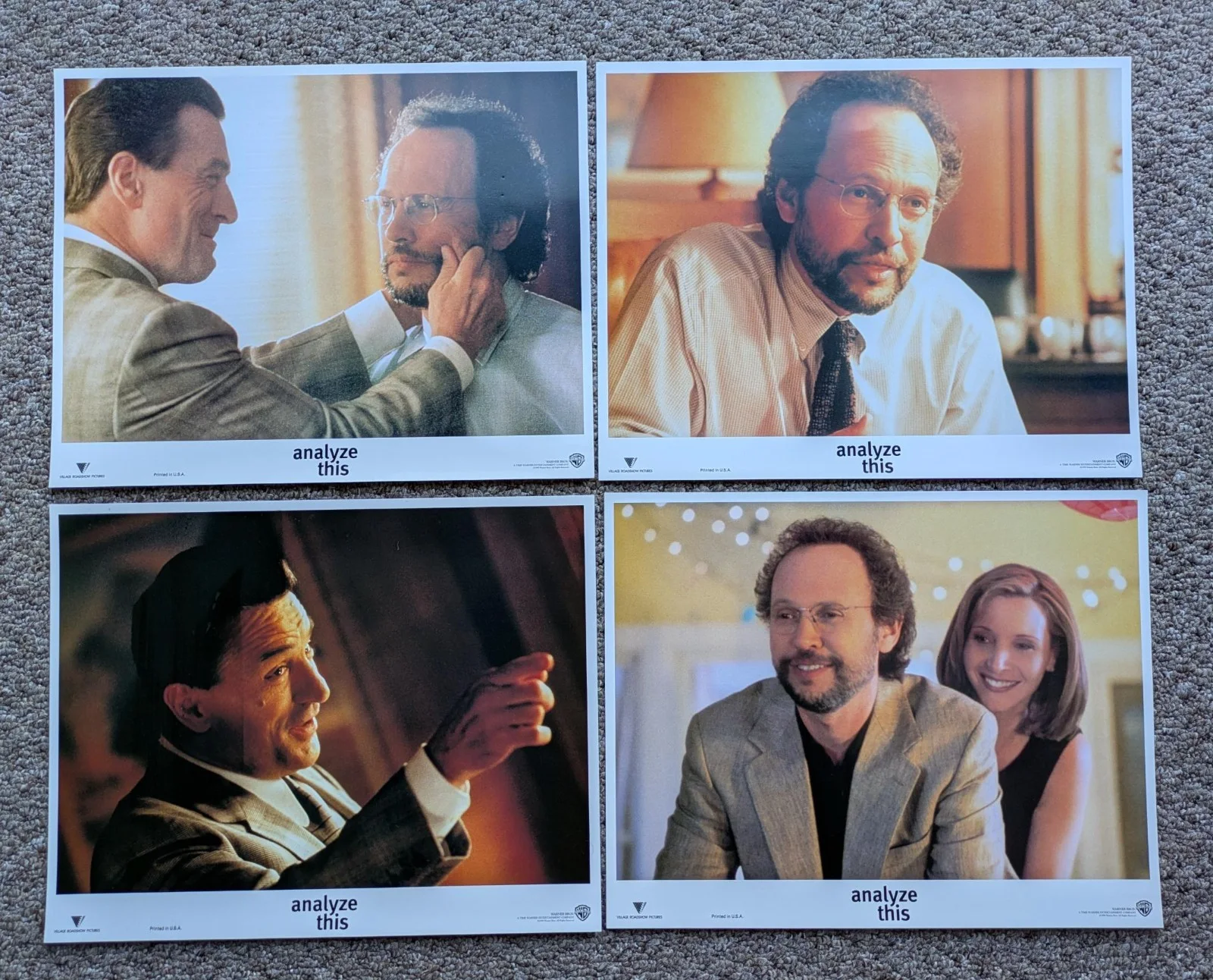 ANALYZE THIS (1999) Original Lobby Cards x 8 – De Niro Crystal – Excellent Rare, изображение 3