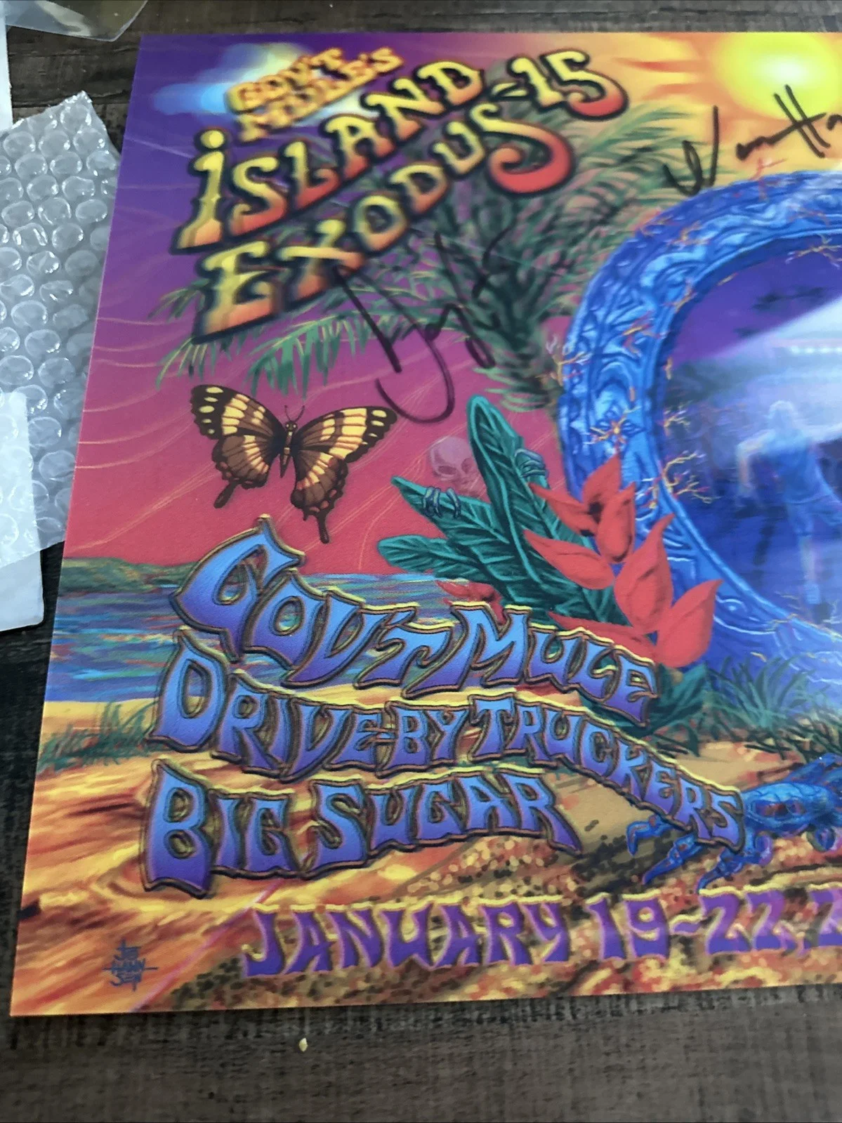 Govt Mule Island Exodus 15 Signed 3D Poster, image 2