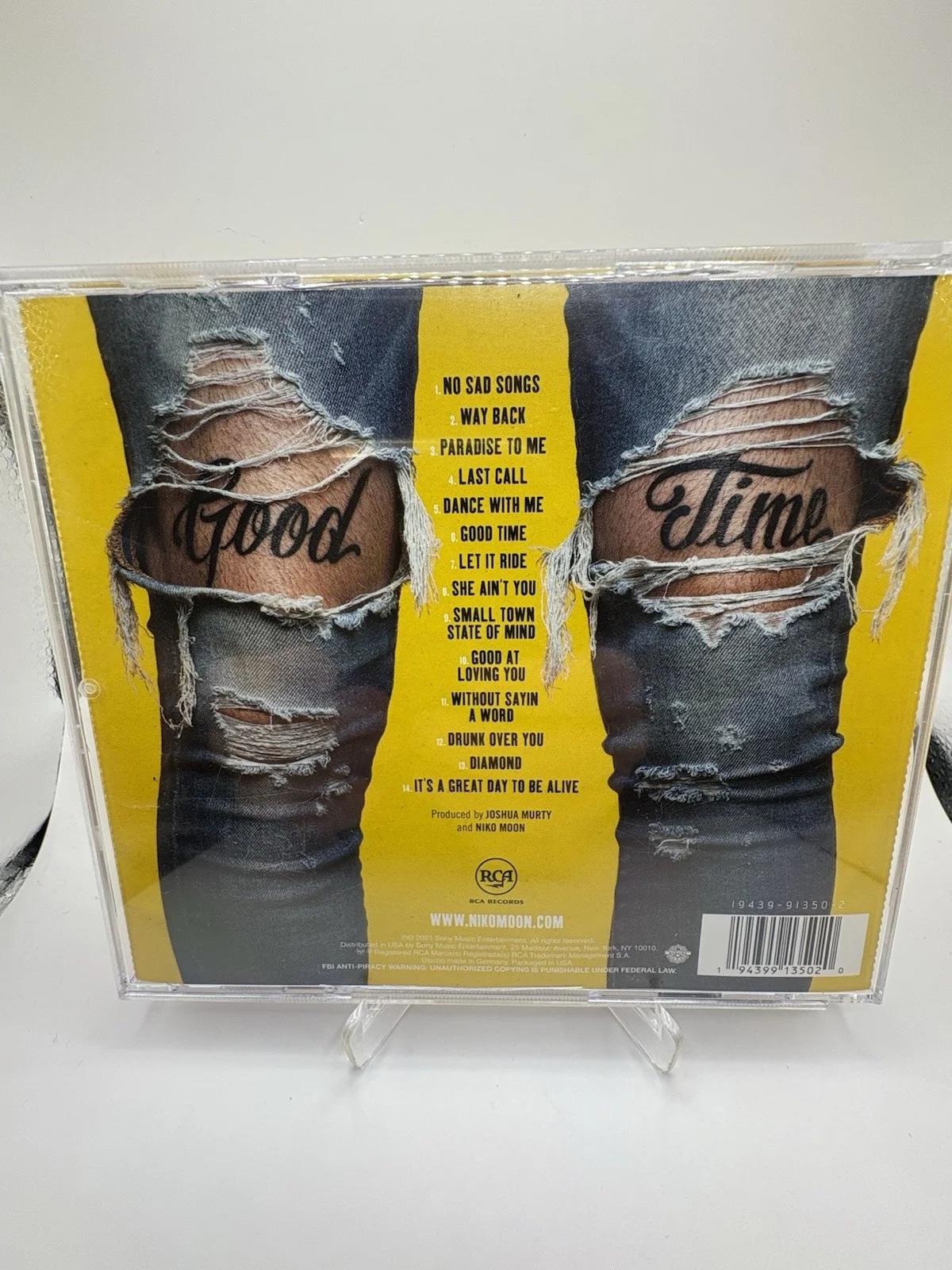 Niko Moon Hand Signed Autographed Good Time CD, image 2