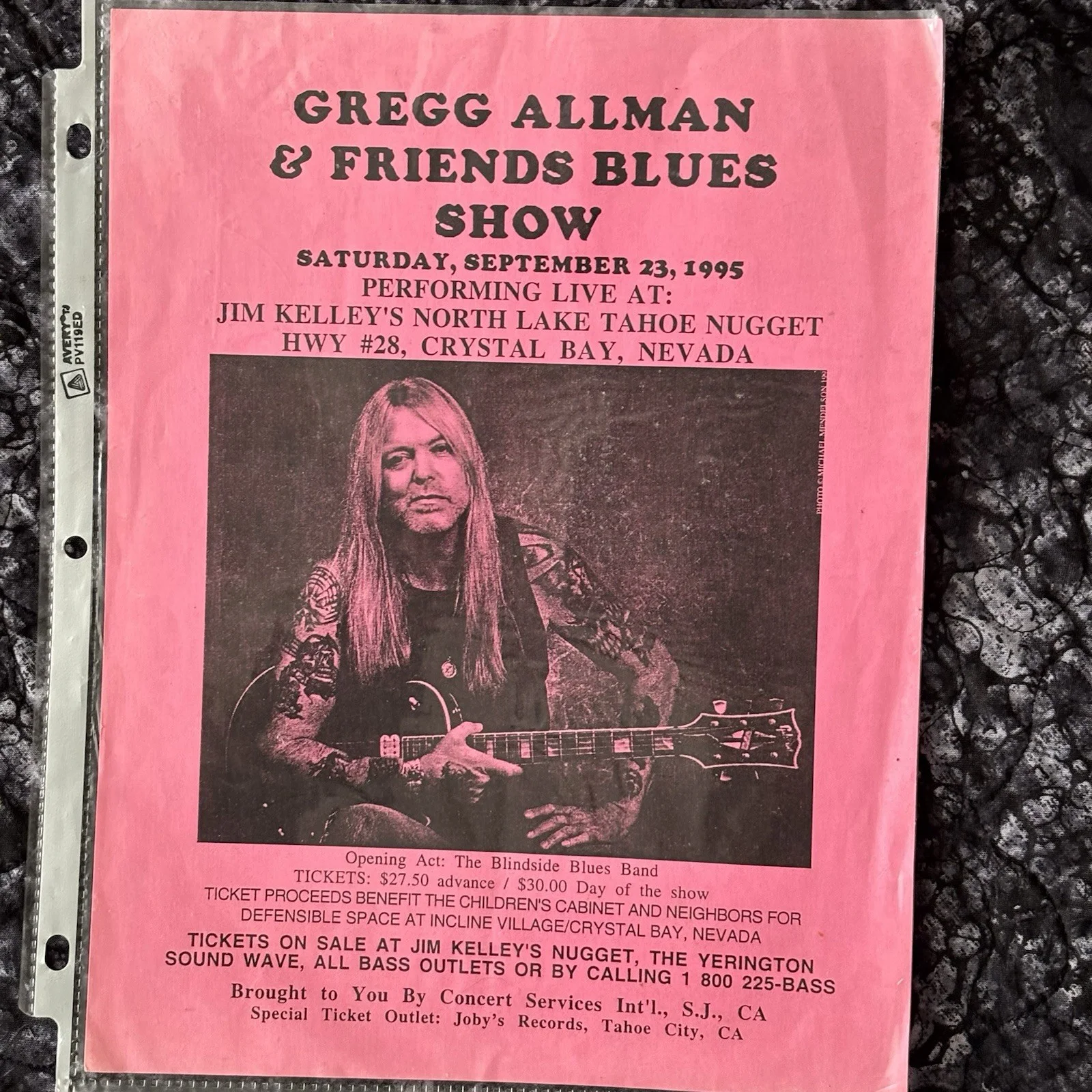 Gregg Allman Autographed SHOW Package W/ 8x10 Glossy - 47th BIRTHDAY B/S Pass., image 2